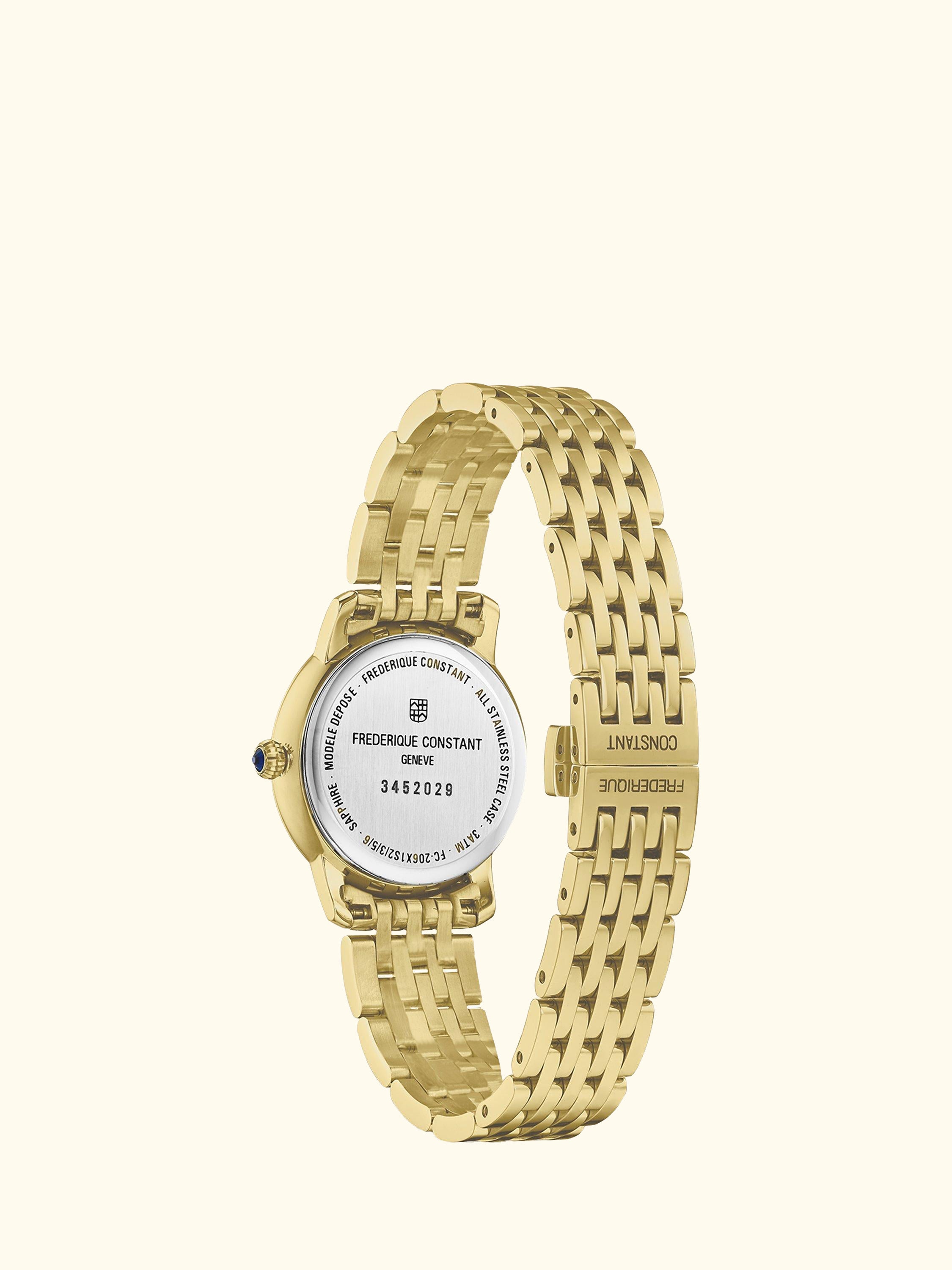 FC-220MPWD1S25B Women's Slimline Watch, Gold
