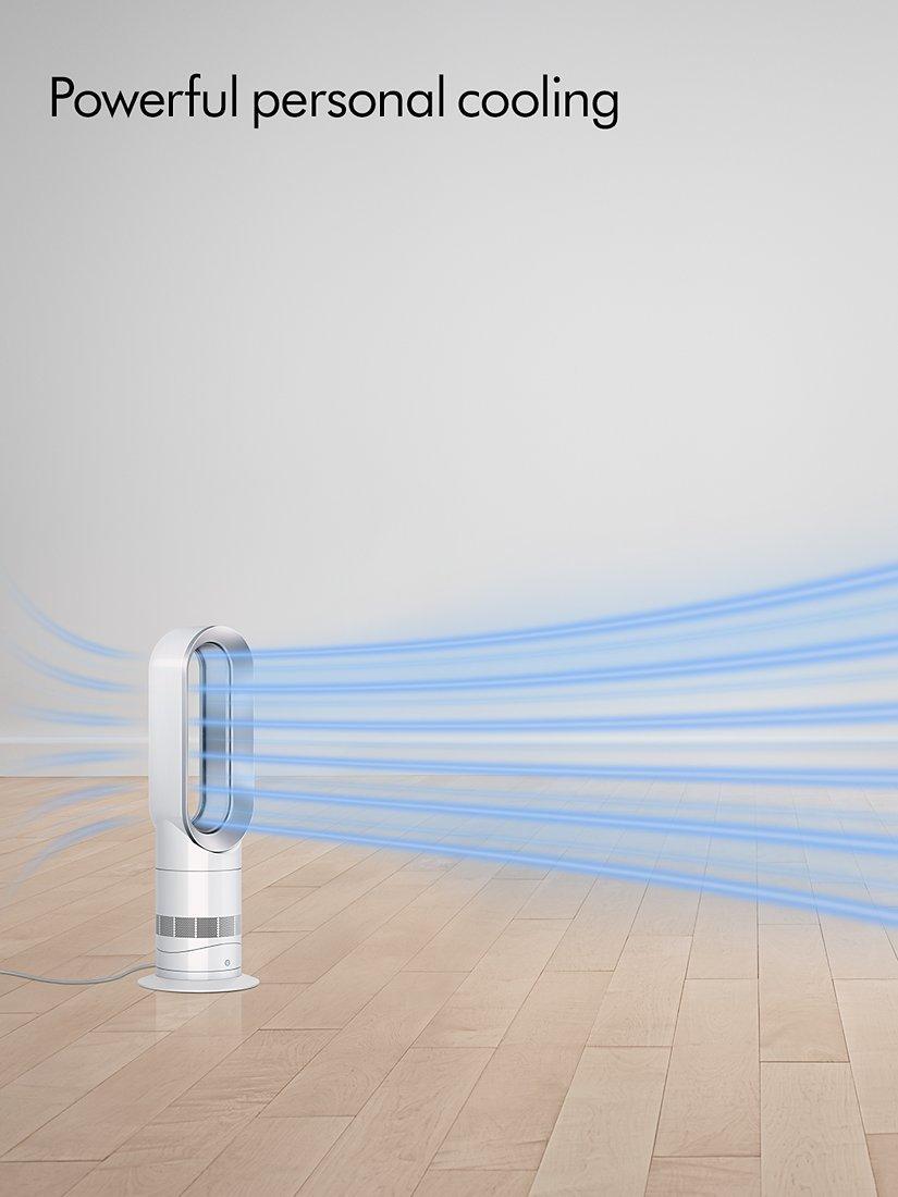 AM09 Hot + Cool™ Fan Heater, White/Silver
