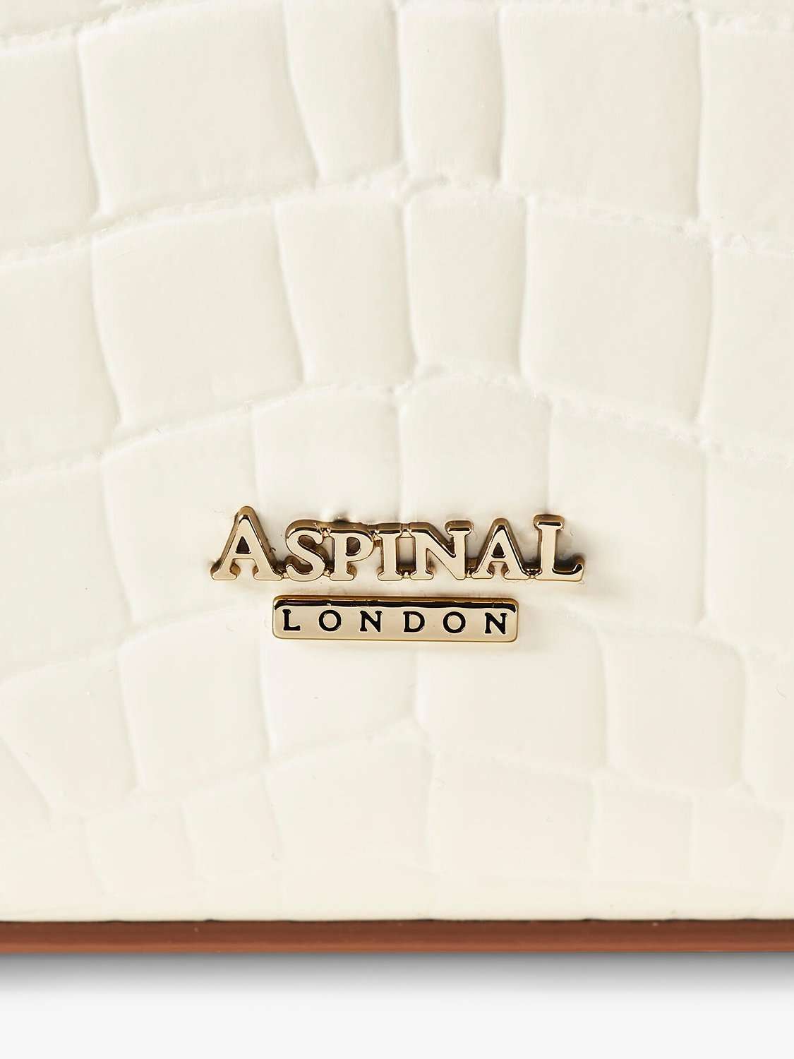 Midi Mayfair 2 Croc Leather  Cross Body Bag, Ivory