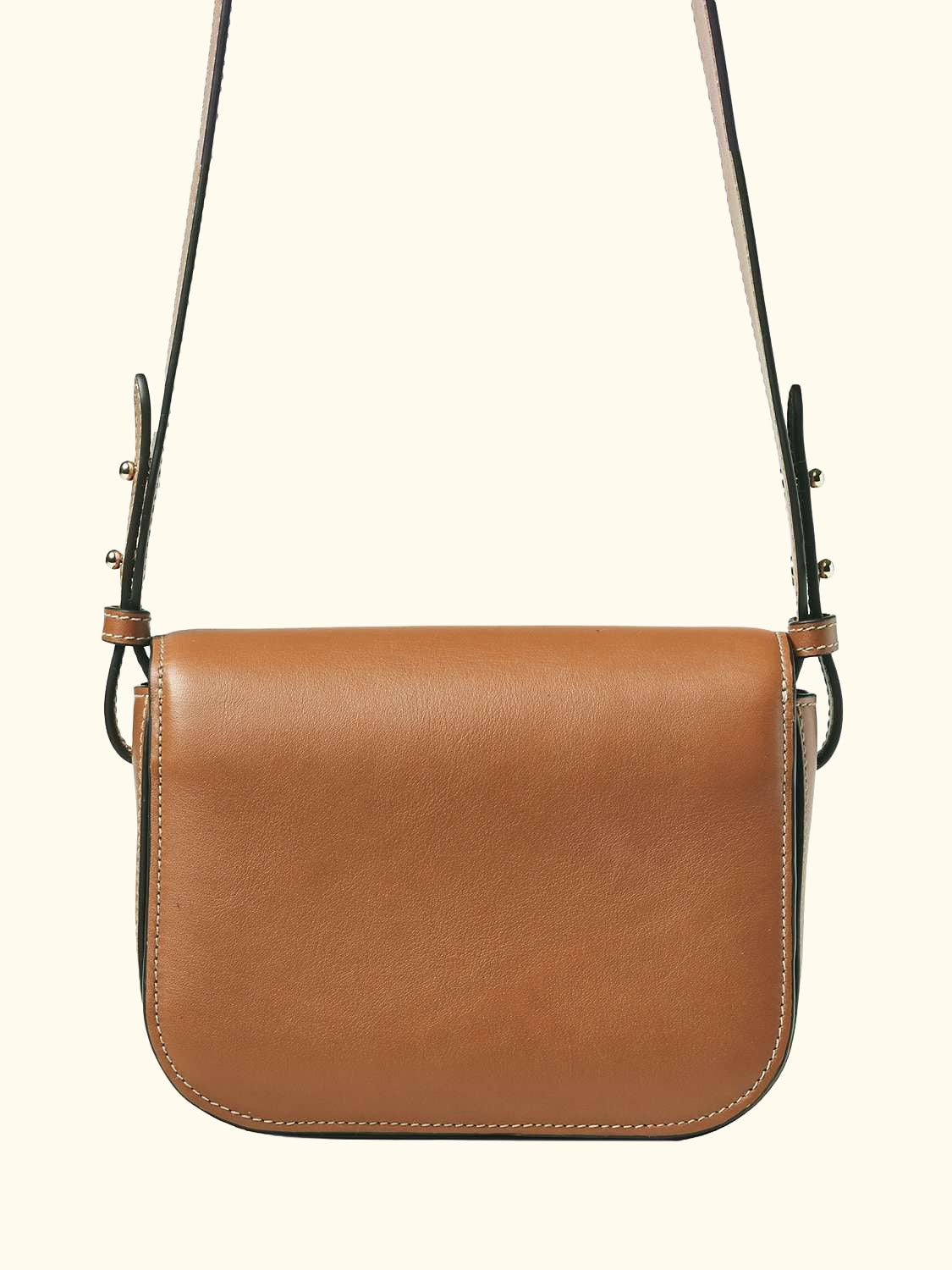 Ella Smooth Leather Crossbody Bag, Tan