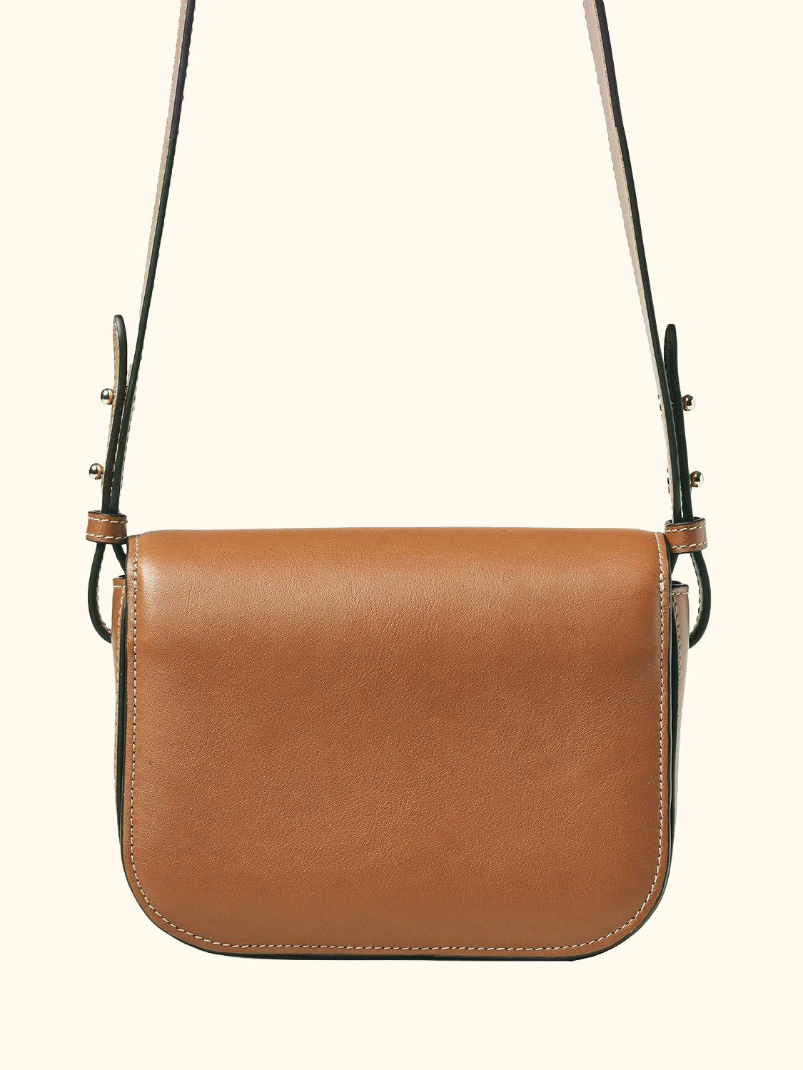 Ella Smooth Leather Crossbody Bag, Tan