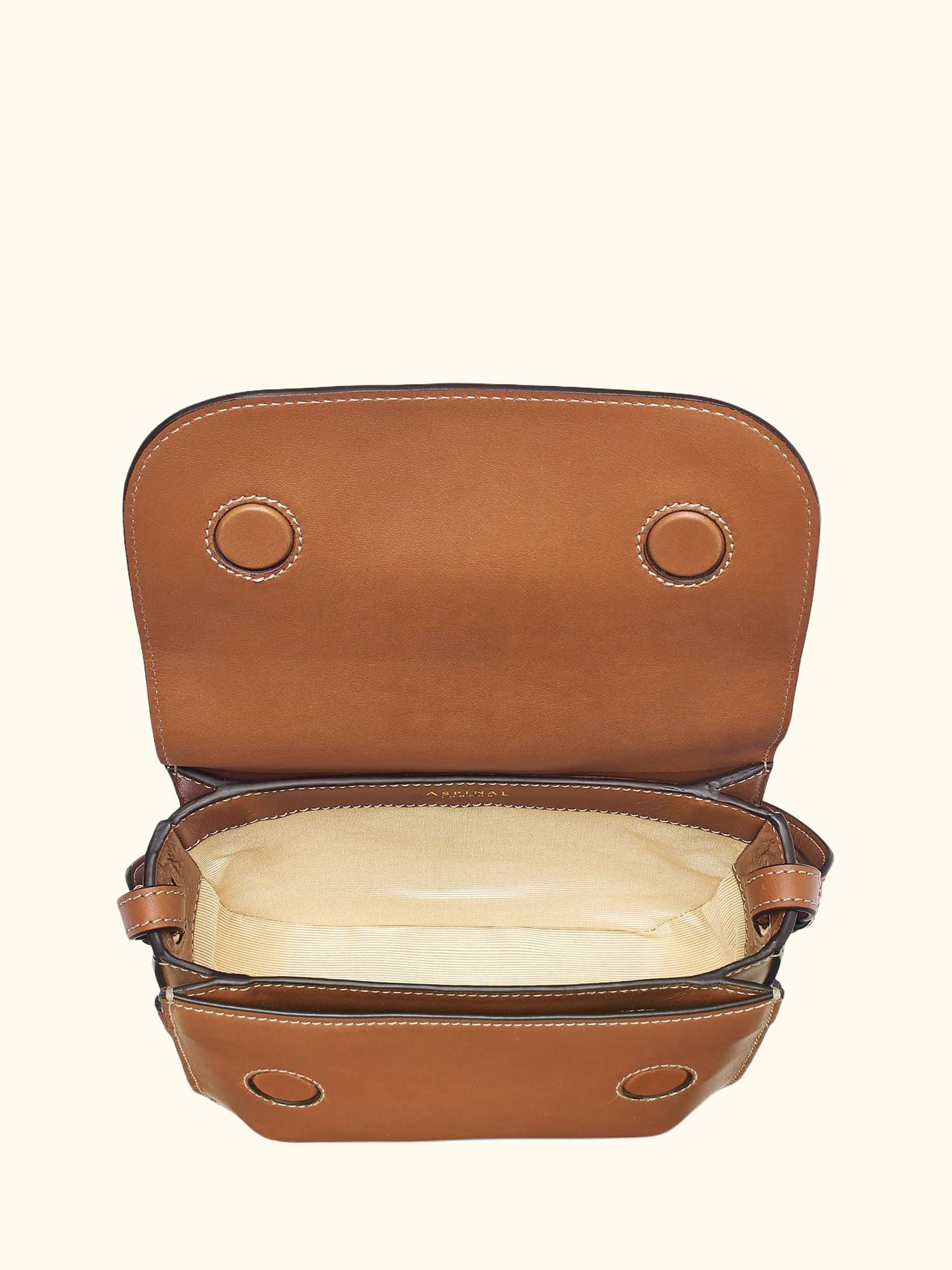 Ella Smooth Leather Crossbody Bag, Tan