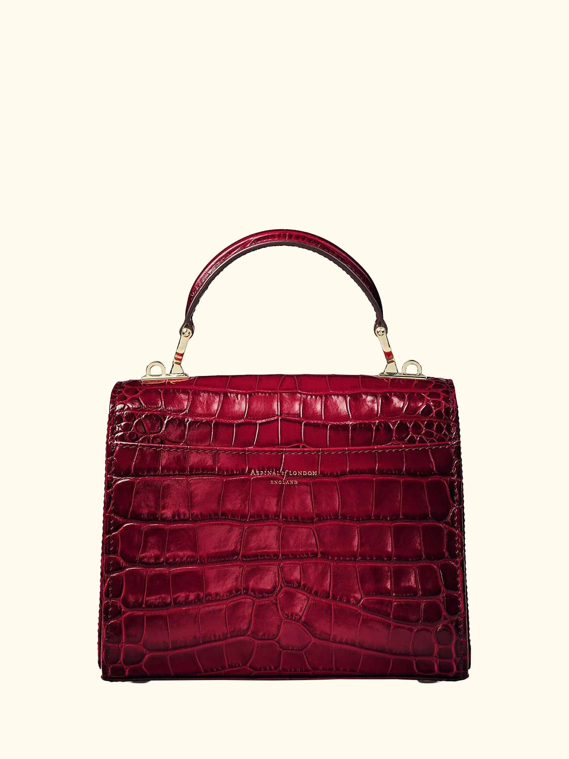 Midi Mayfair Croc Effect Leather Cross Body Bag