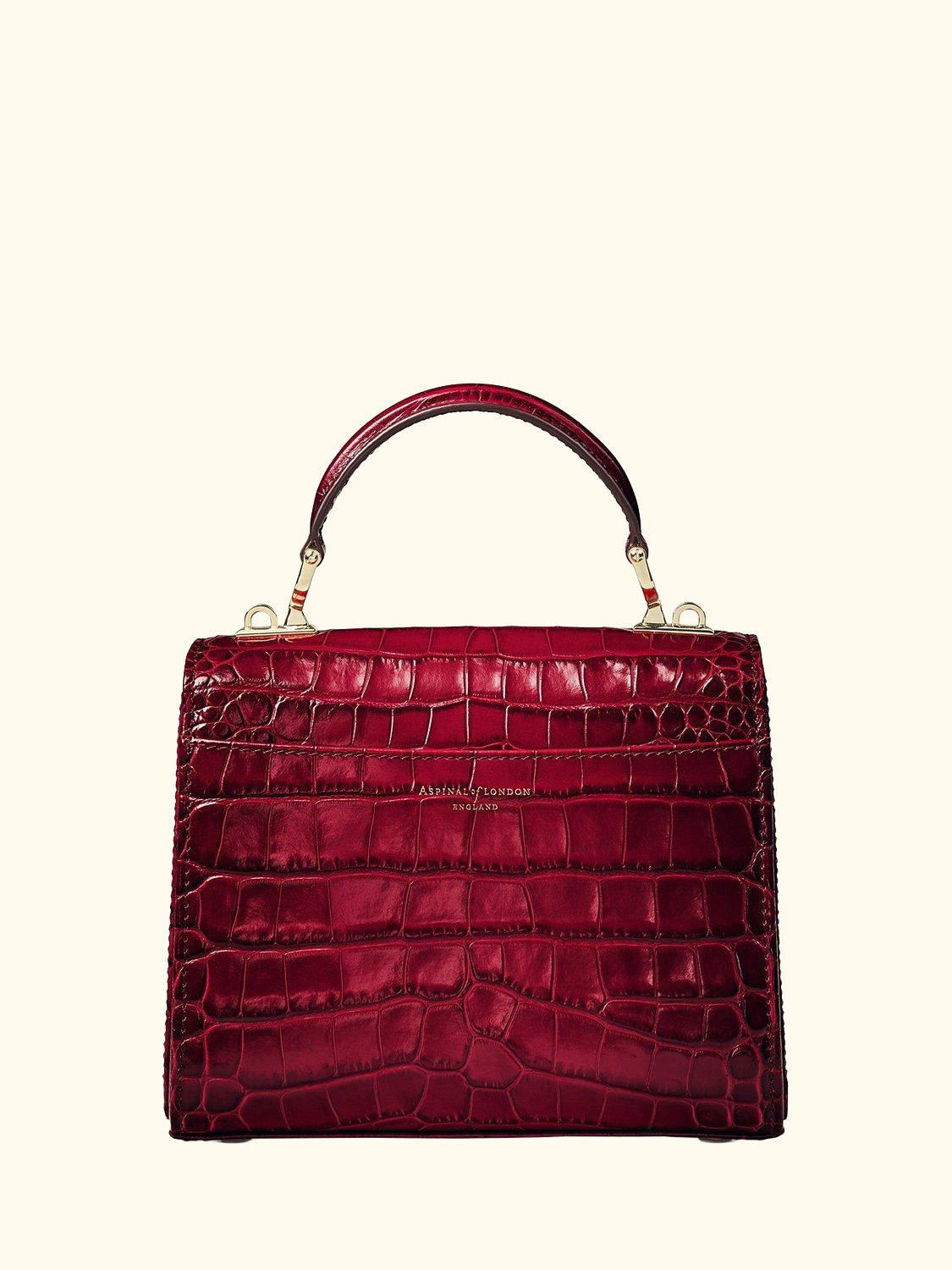 Midi Mayfair Croc Effect Leather Cross Body Bag
