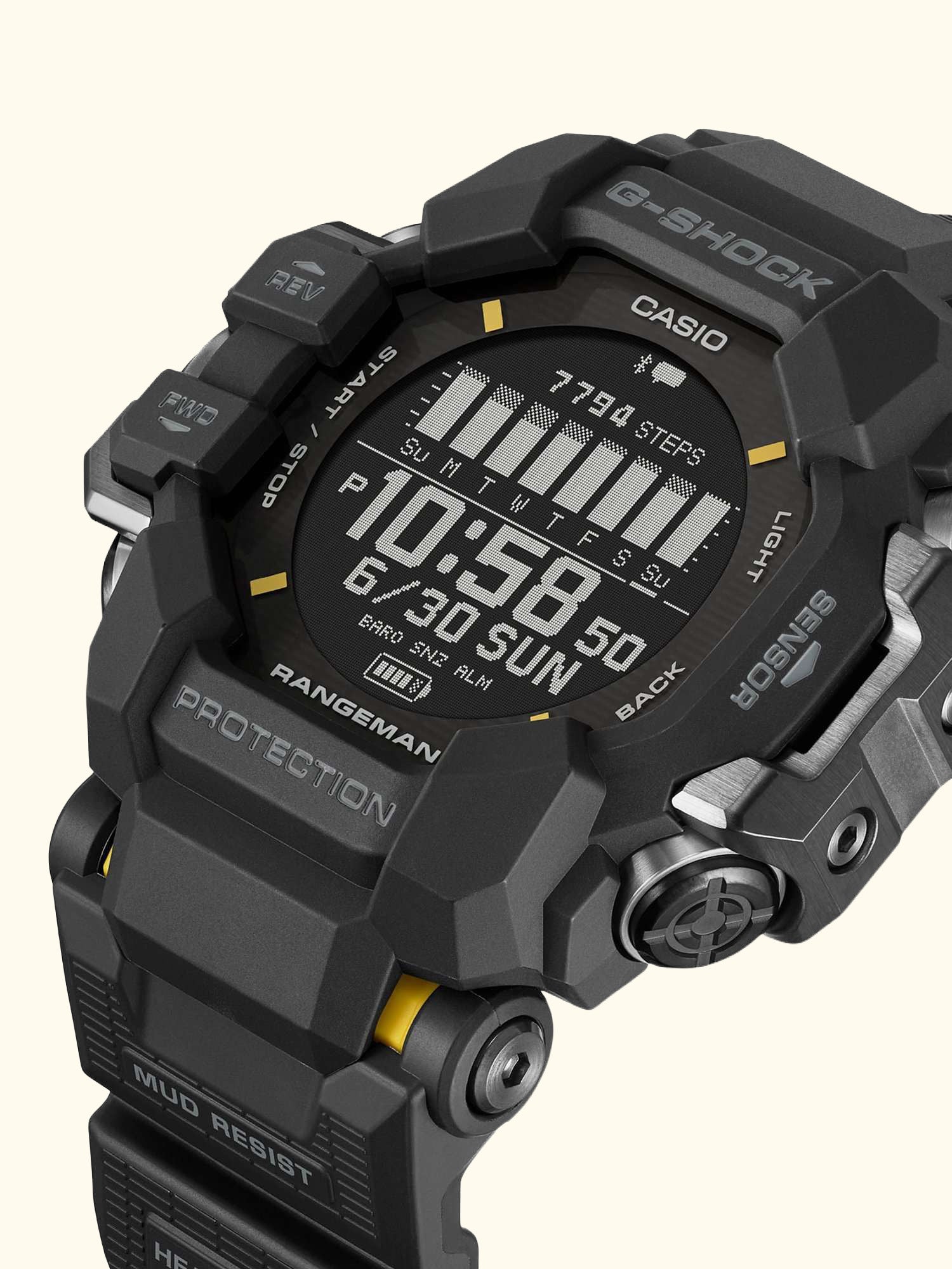 Men's G-SHOCK Rangeman Solar Resin Strap Watch, Black GPR-H1000-1ER