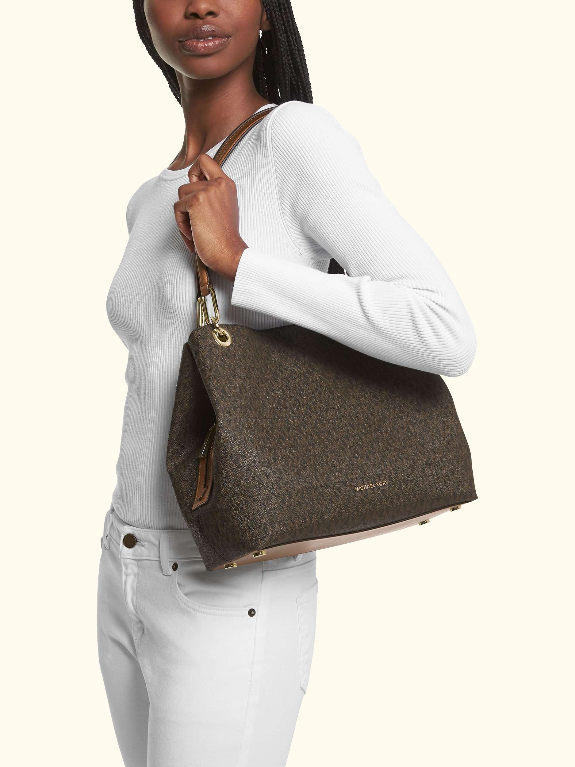 Kensington Logo Tote Bag, Brown/Acorn