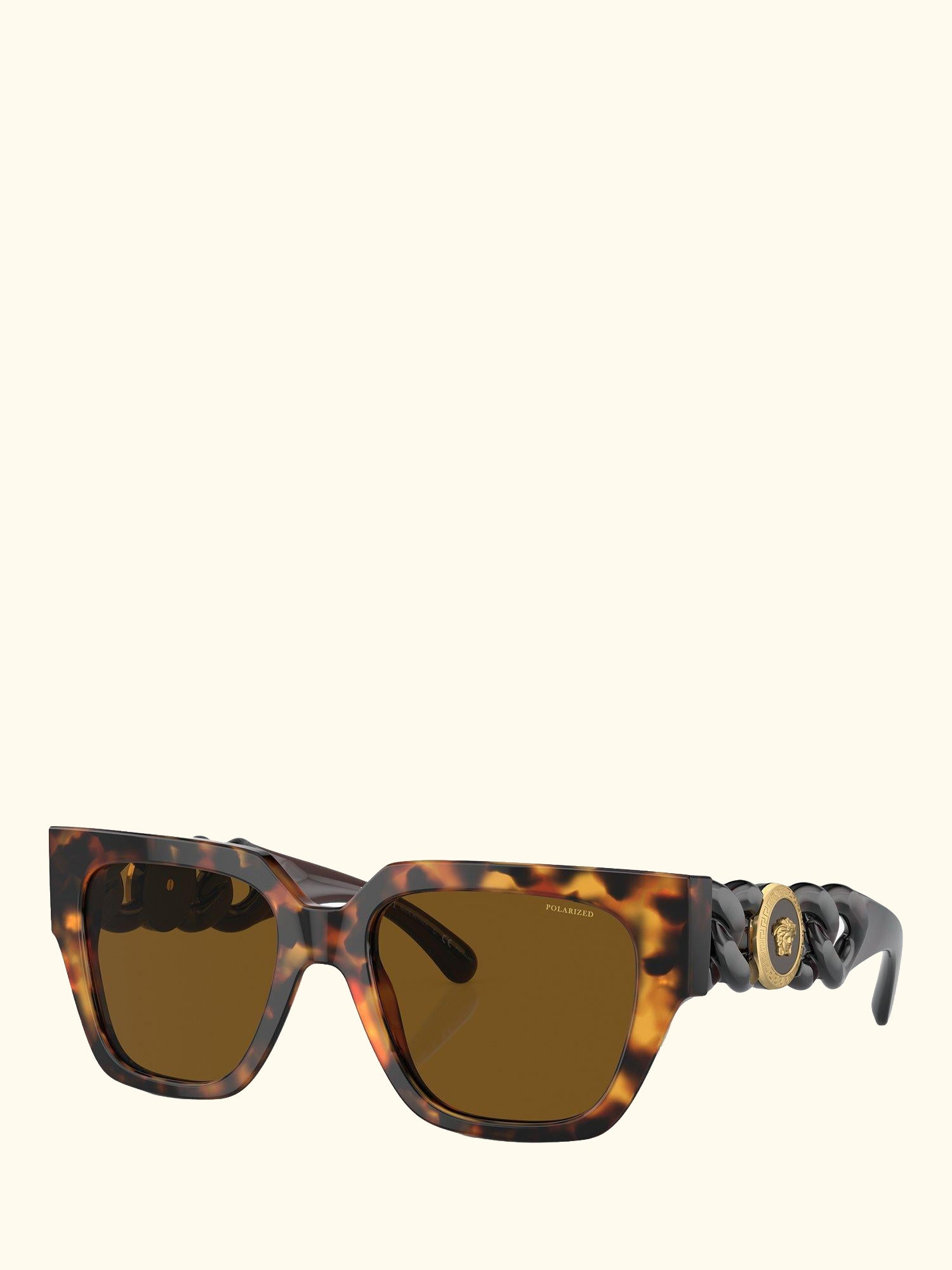 VE4409 Women's Polarised Square Sunglasses, Tortoiseshell/Havana