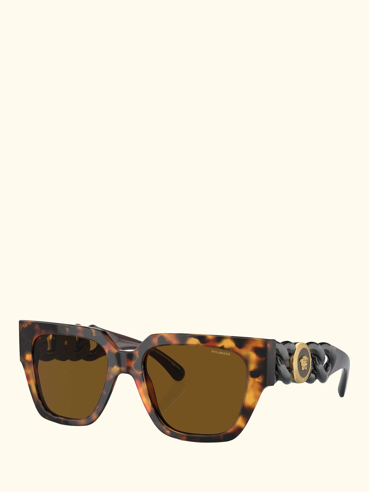 VE4409 Women's Polarised Square Sunglasses, Tortoiseshell/Havana