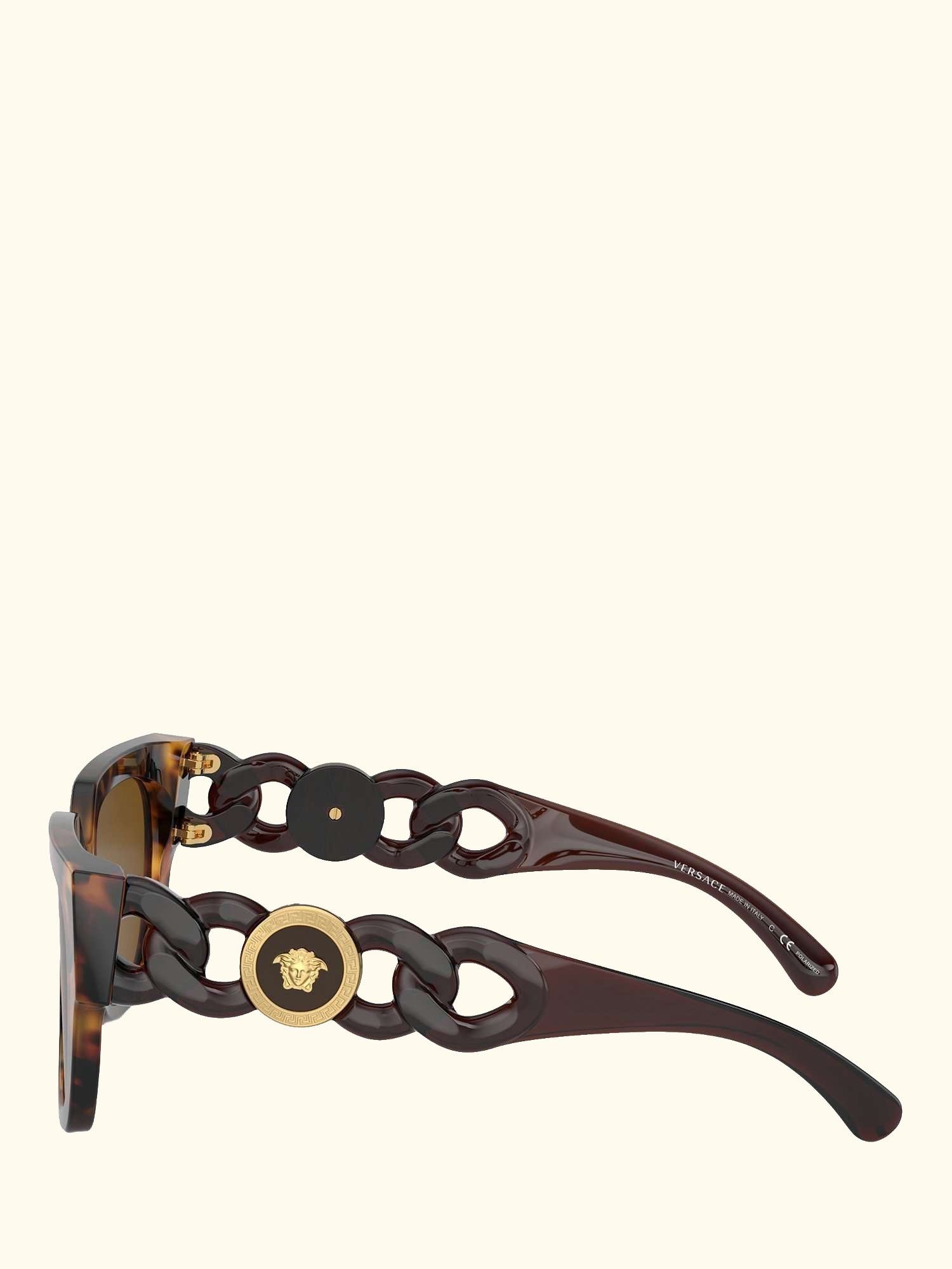 VE4409 Women's Polarised Square Sunglasses, Tortoiseshell/Havana