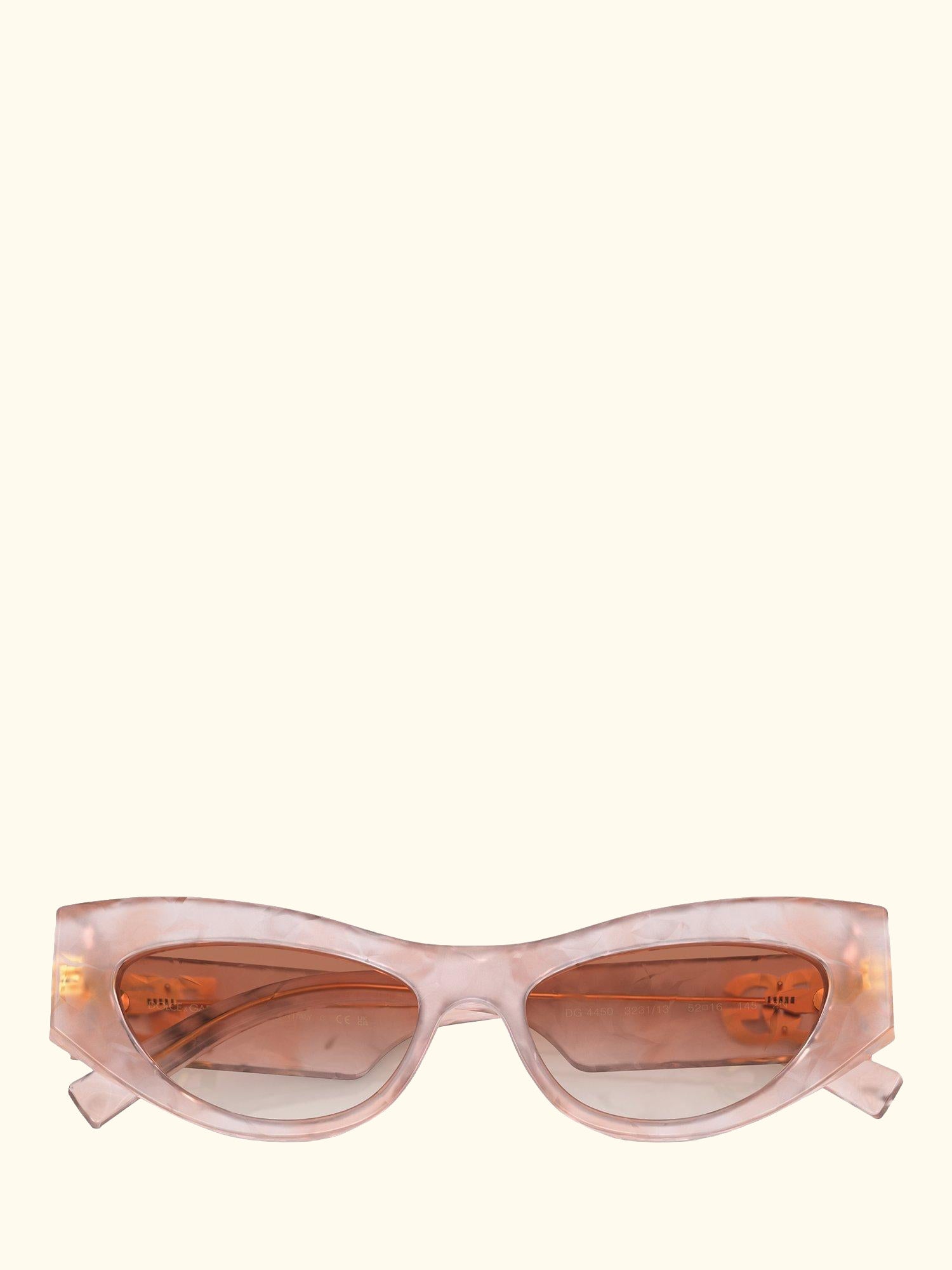 DG4450 Women's Cat's Eye Sunglasses, Madre Perla Pink/Brown Gradient