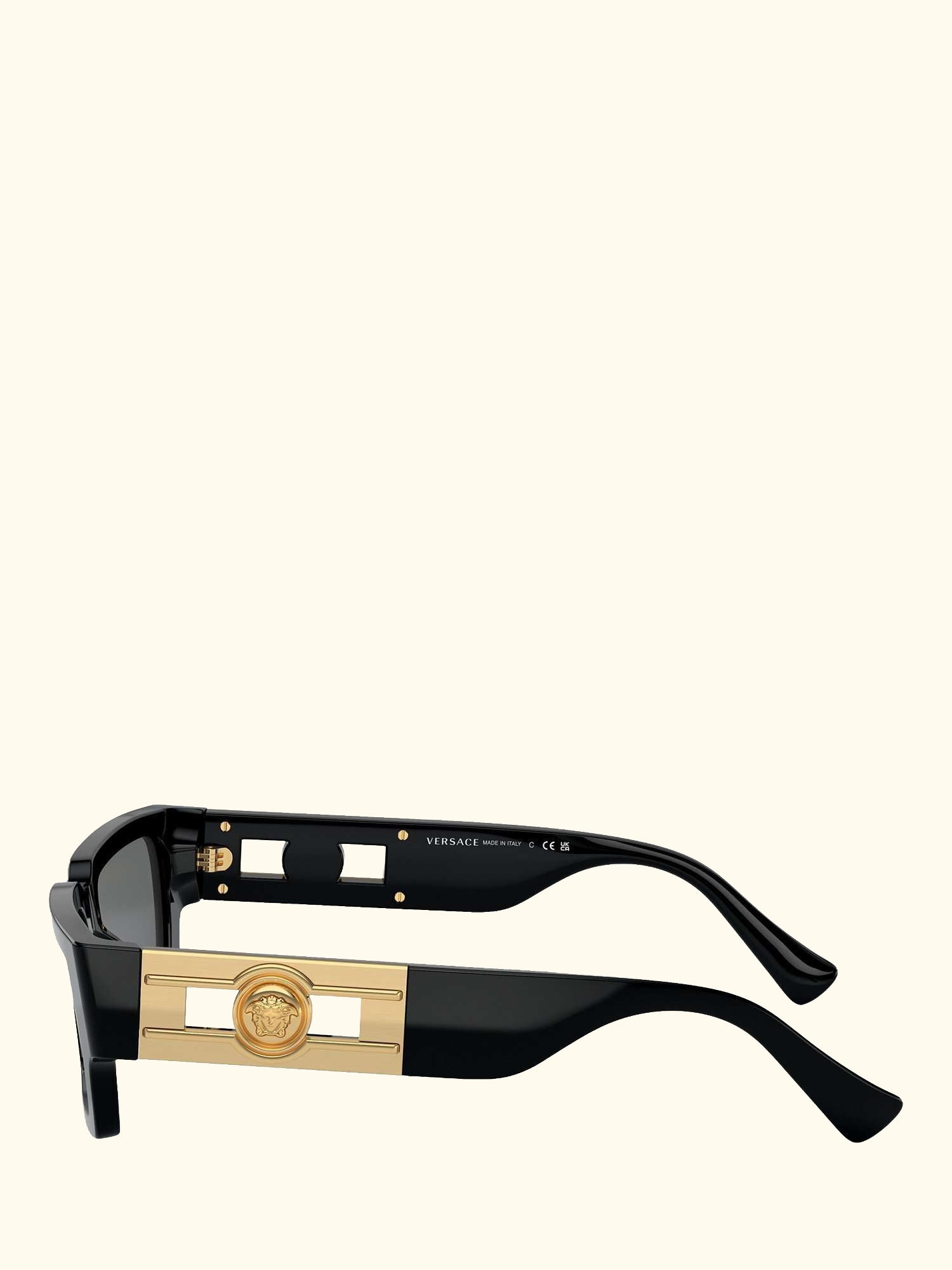VE4459 Unisex Rectangular Sunglasses, Black/Grey