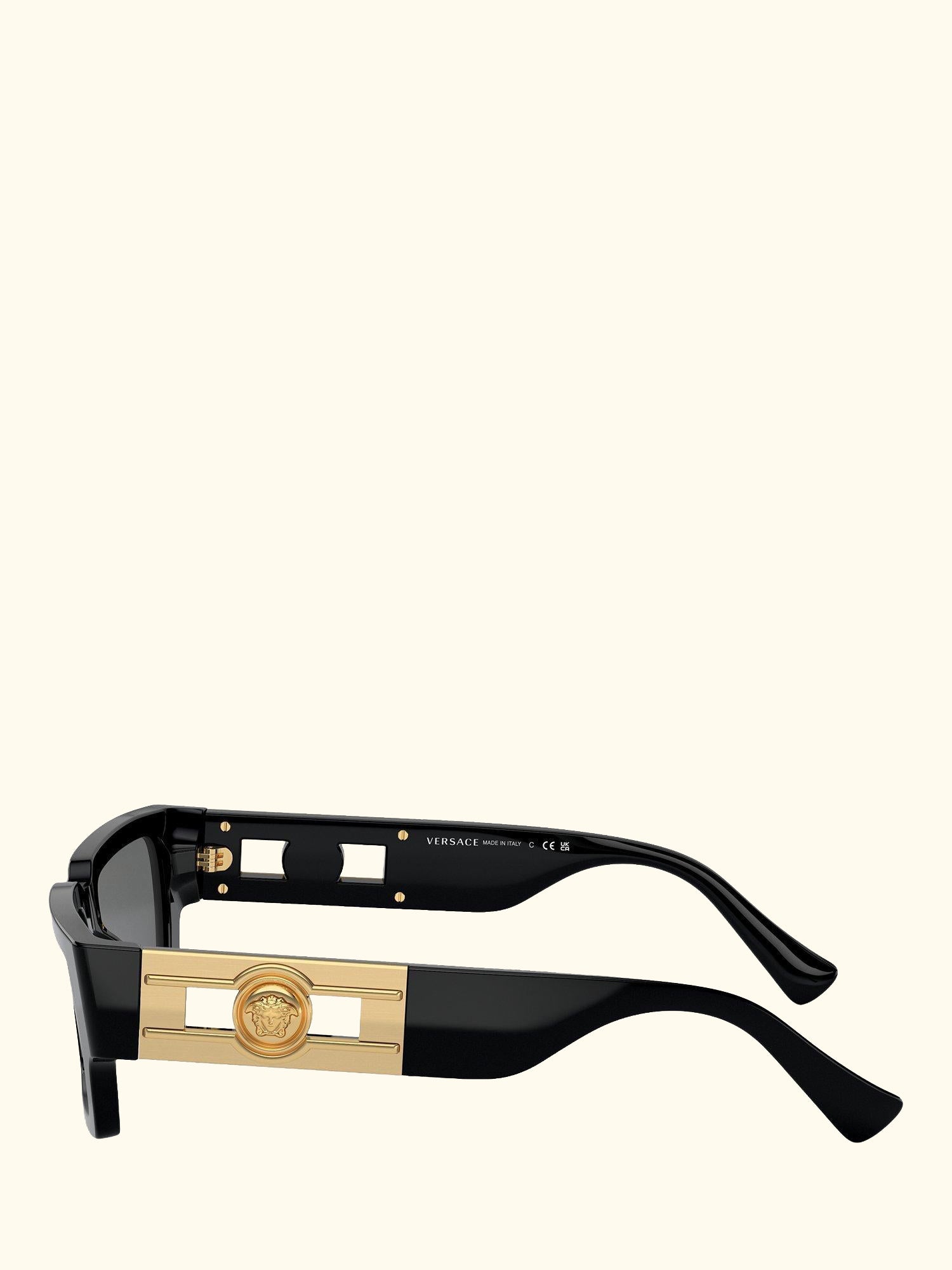 VE4459 Unisex Rectangular Sunglasses, Black/Grey