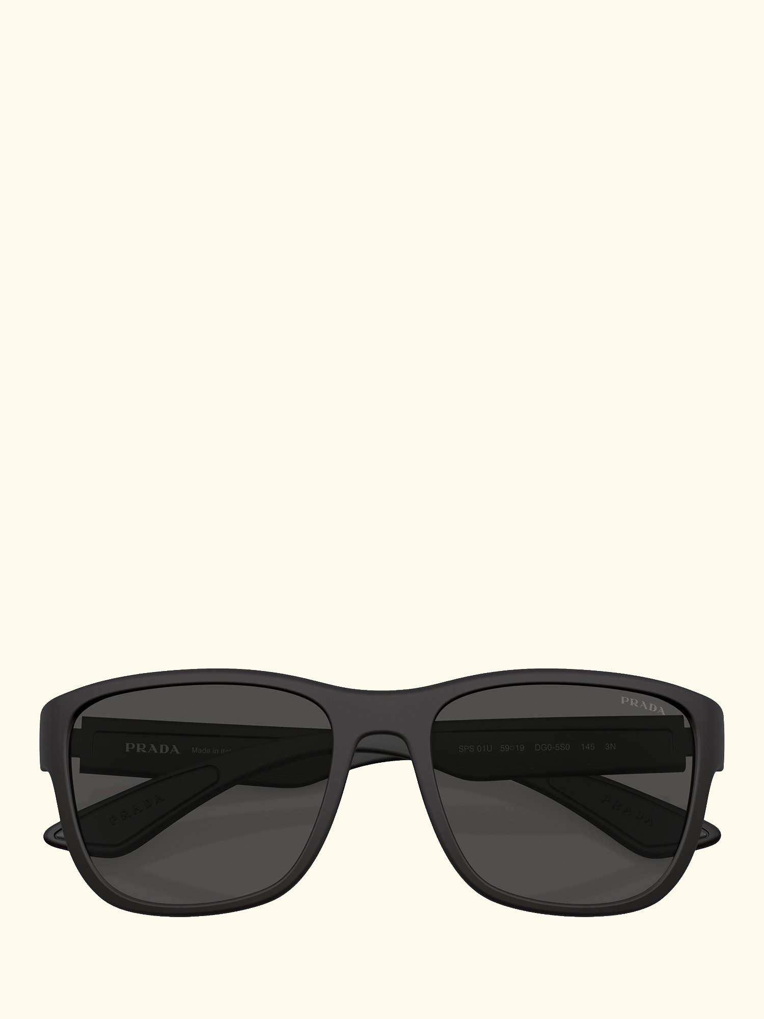 PS 01US Men's Active D-Shape Sunglasses, Black