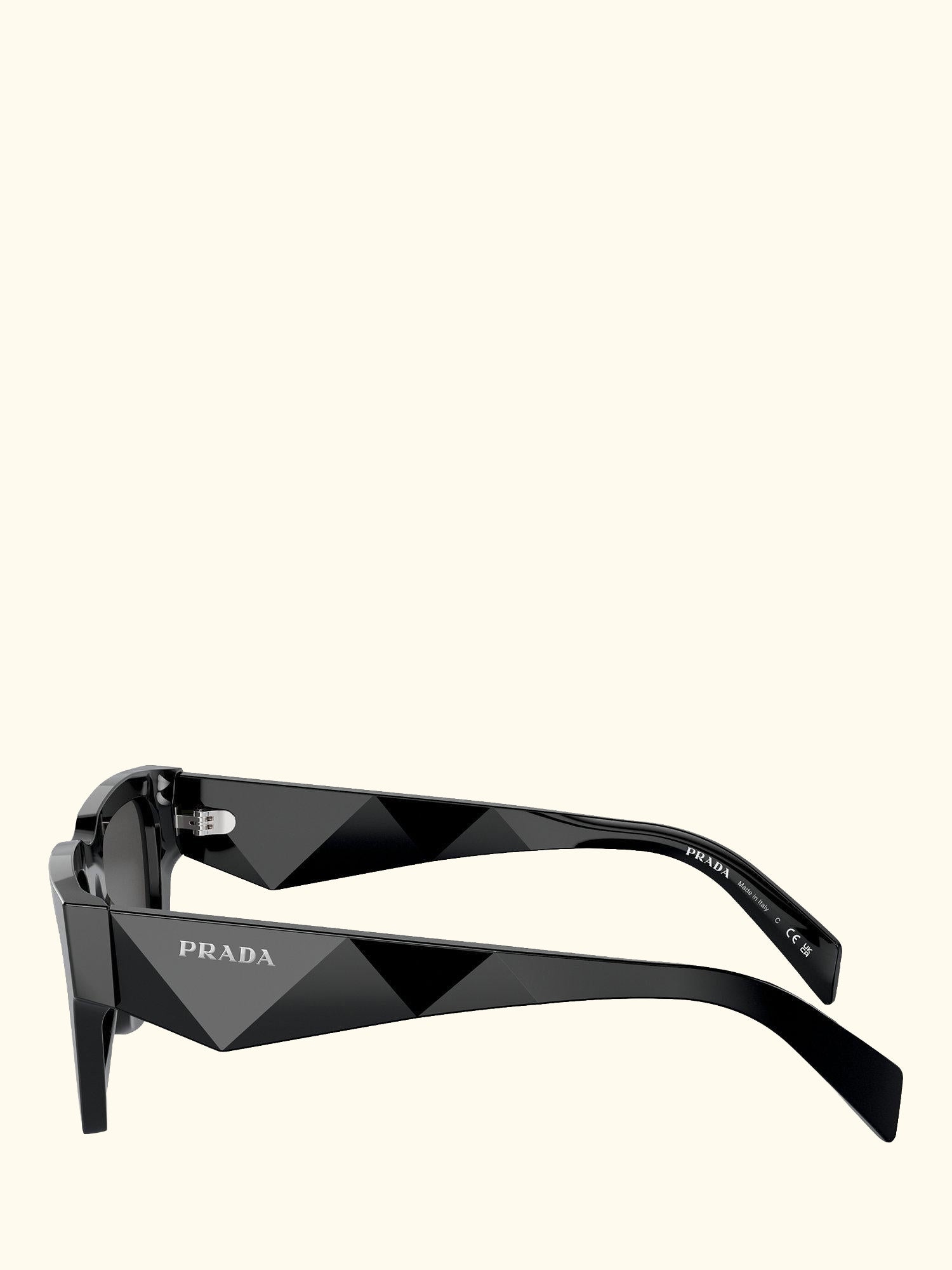 PR A06S Men's D-Frame Sunglasses, Black