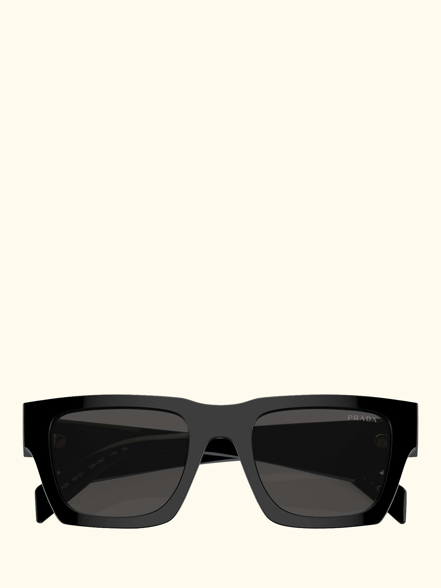PR A06S Men's D-Frame Sunglasses, Black