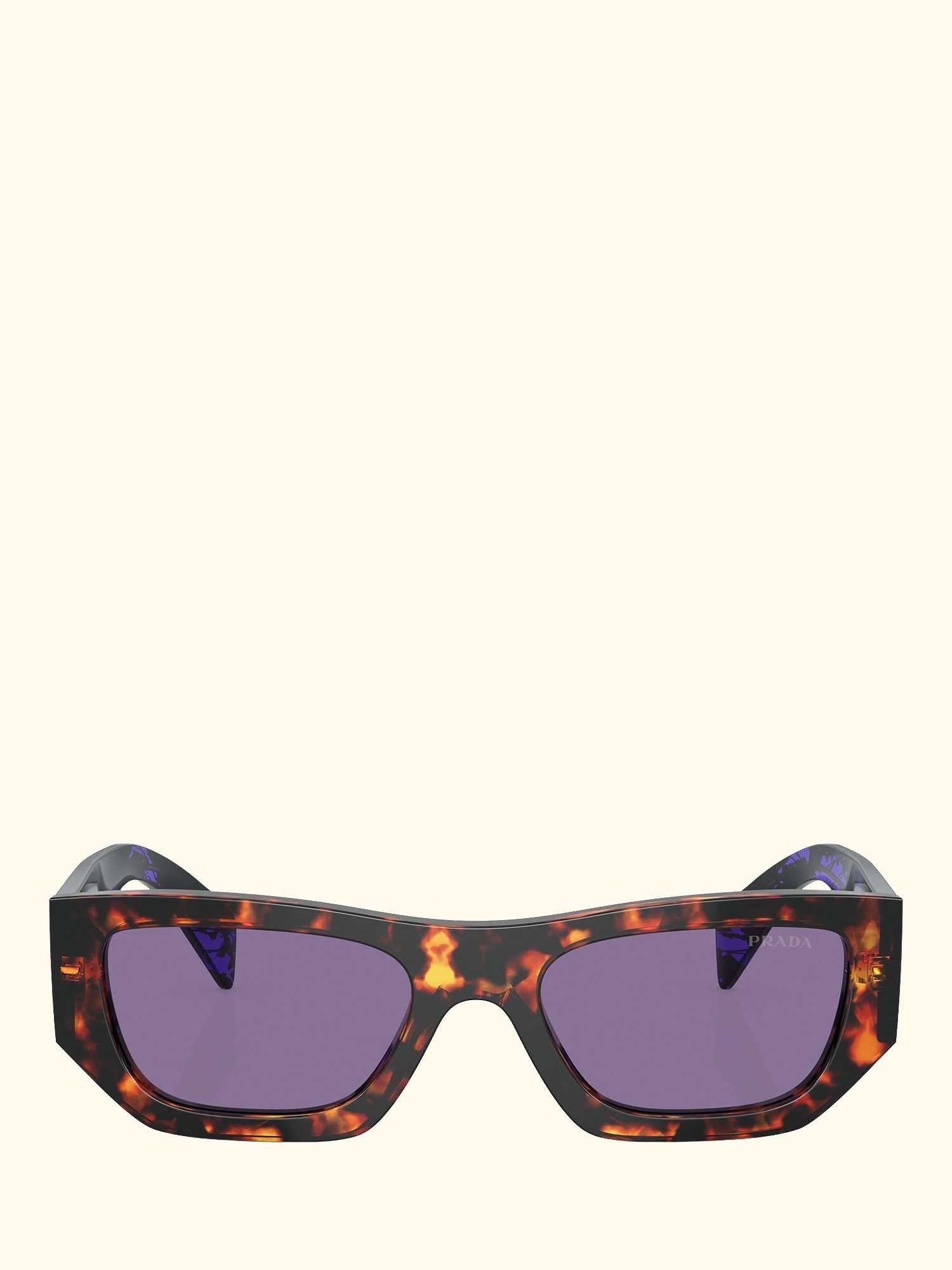 PR A01S Women's Rectangular Sunglasses, Havana/Purple