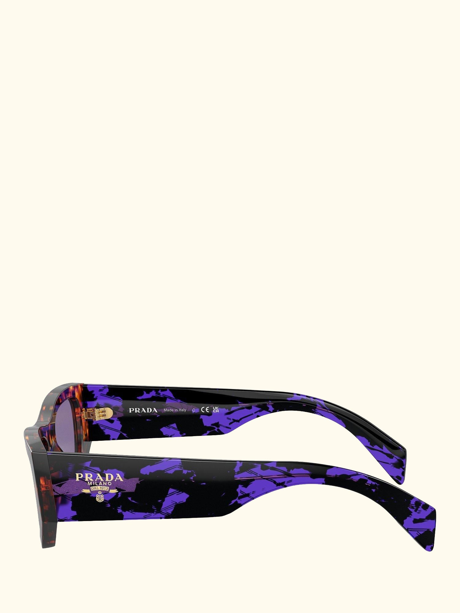 PR A01S Women's Rectangular Sunglasses, Havana/Purple
