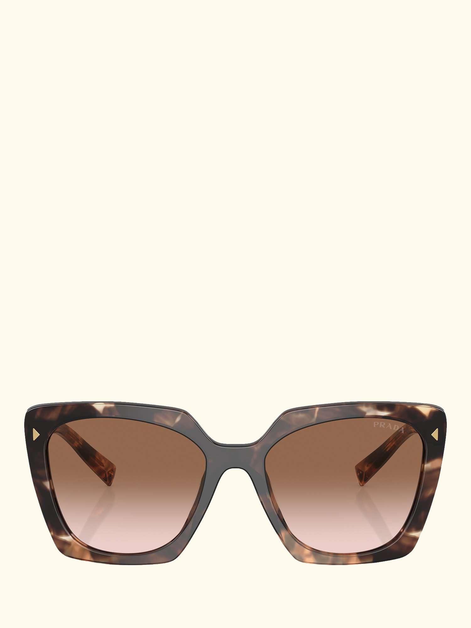 PR 23ZS Women's Square Sunglasses, Caramel Tortoise/Brown Gradient