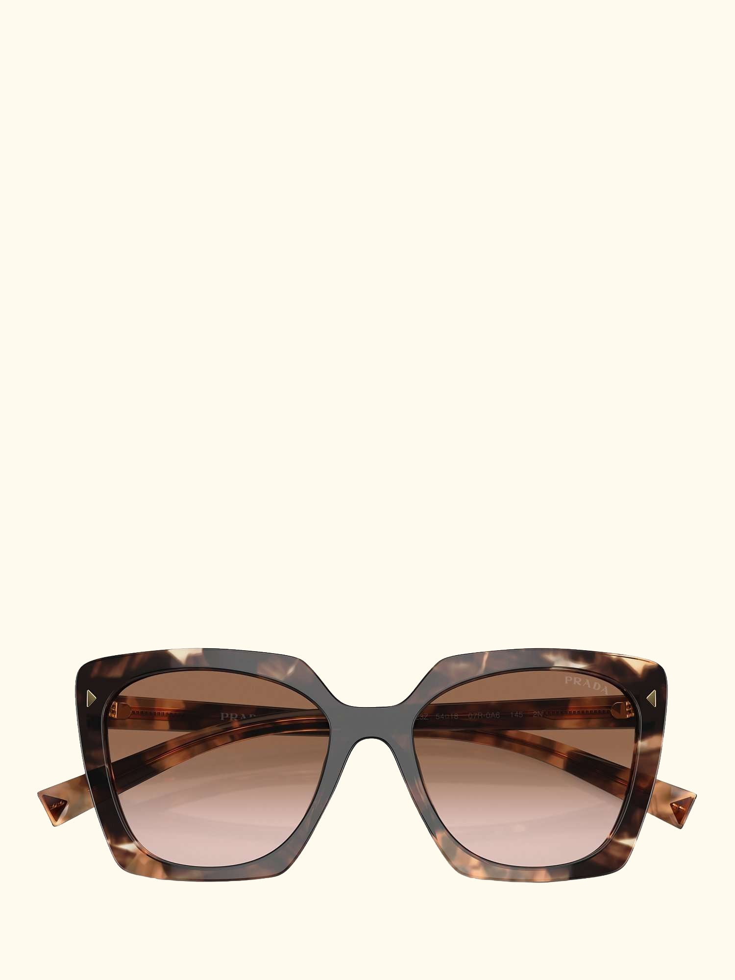 PR 23ZS Women's Square Sunglasses, Caramel Tortoise/Brown Gradient