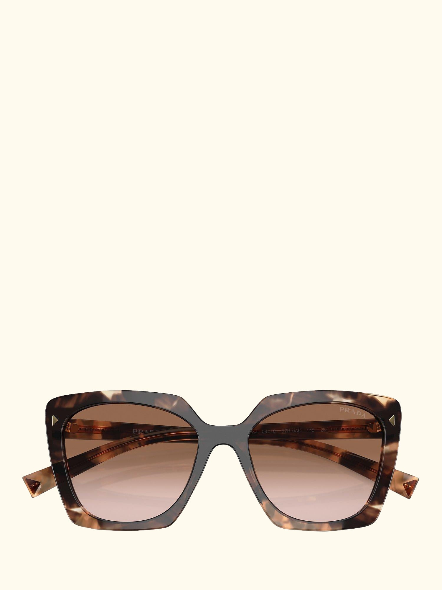 PR 23ZS Women's Square Sunglasses, Caramel Tortoise/Brown Gradient