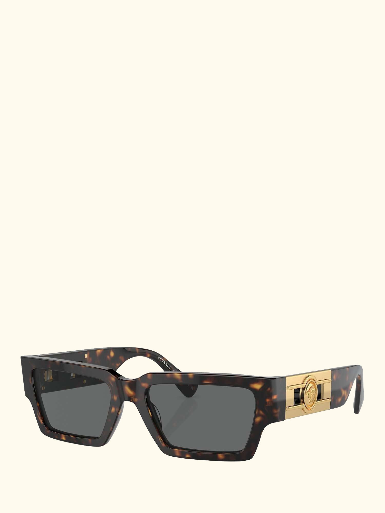 VE4459 Unisex Rectangular Sunglasses, Havana/Black