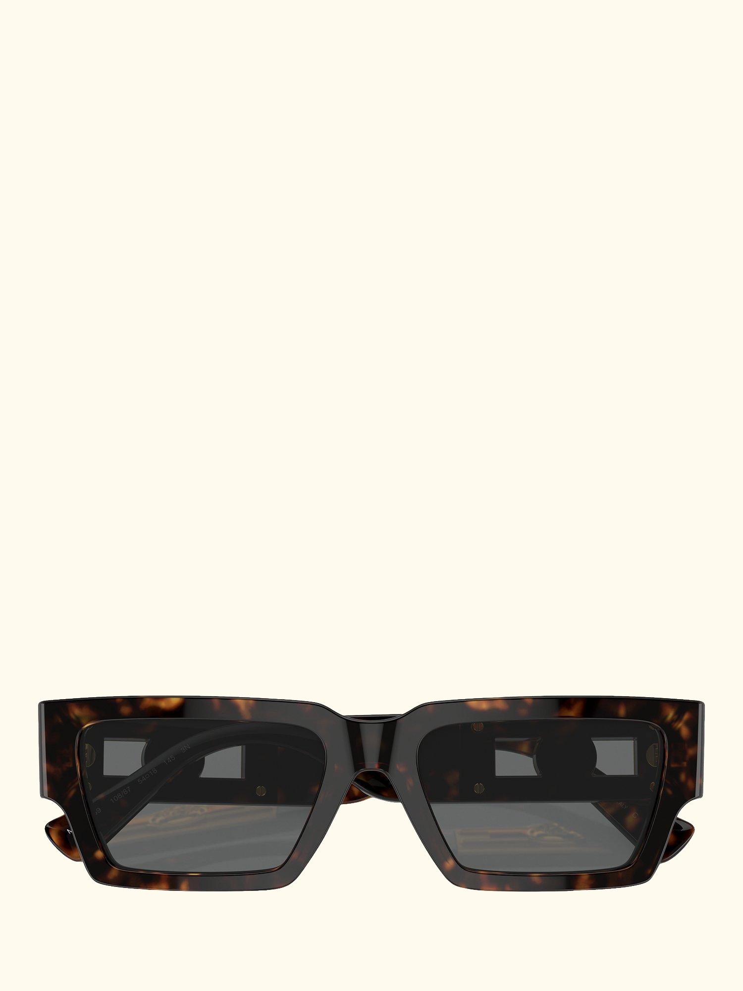 VE4459 Unisex Rectangular Sunglasses, Havana/Black