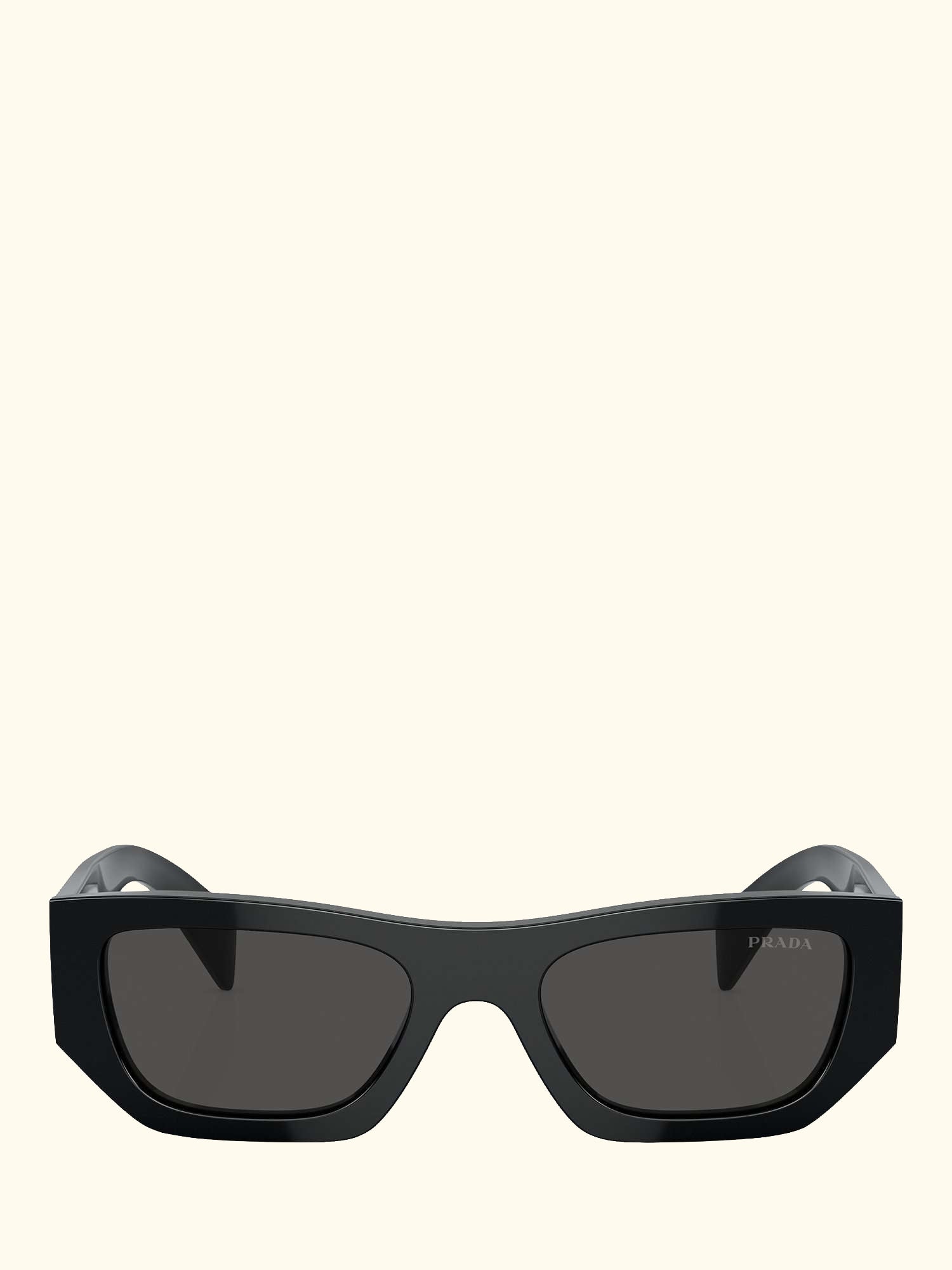PR A01S Women's Rectangular Sunglasses, Black/Grey