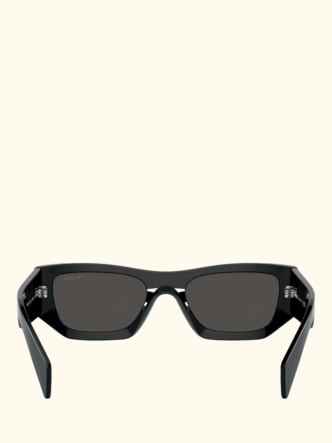 PR A01S Women's Rectangular Sunglasses, Black/Grey