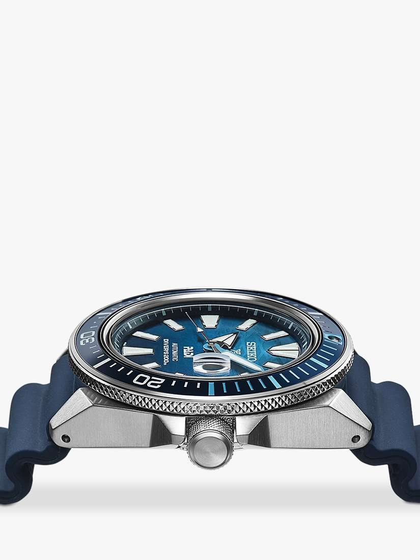 SRPJ93K1 Men's Prospex Great Blue Samurai Scuba PADI Special Edition Silicone Strap Watch, Blue