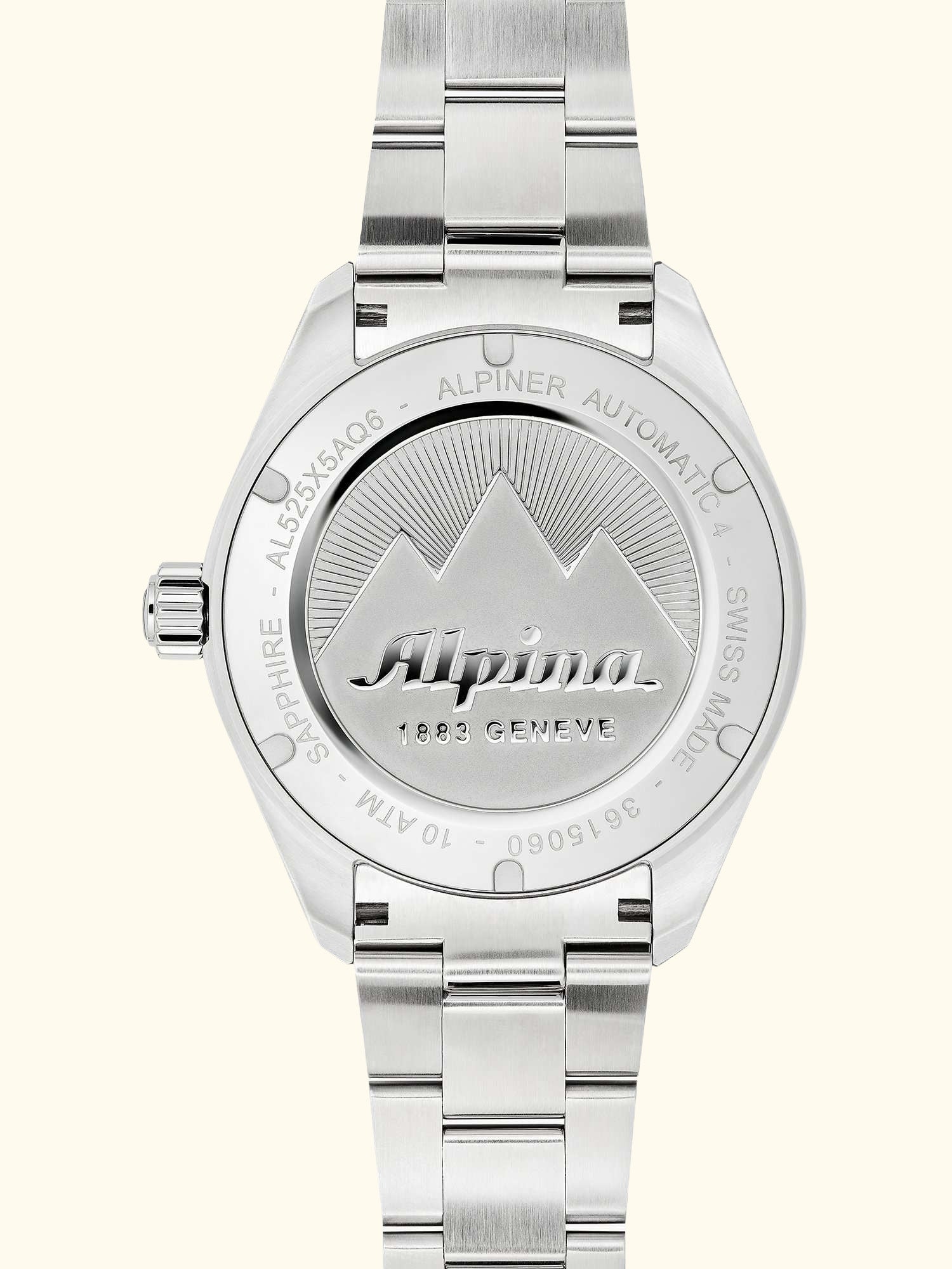 AL-525GR5AQ6B Men's Alpiner 4 Automatic Bracelet Strap, Silver/Green
