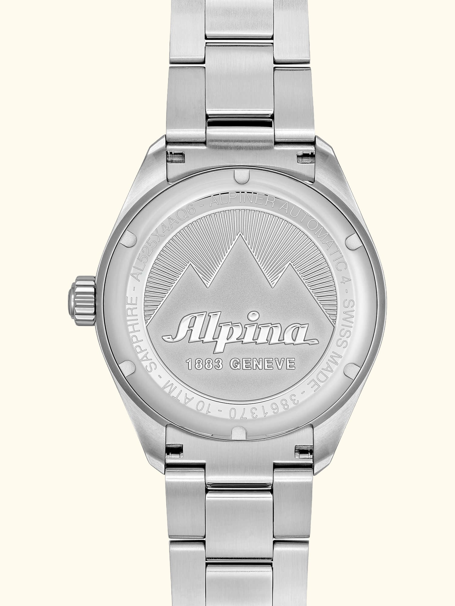 AL-525GS4AQ6B Men's Alpiner 4 Automatic Bracelet Strap Watch, Silver