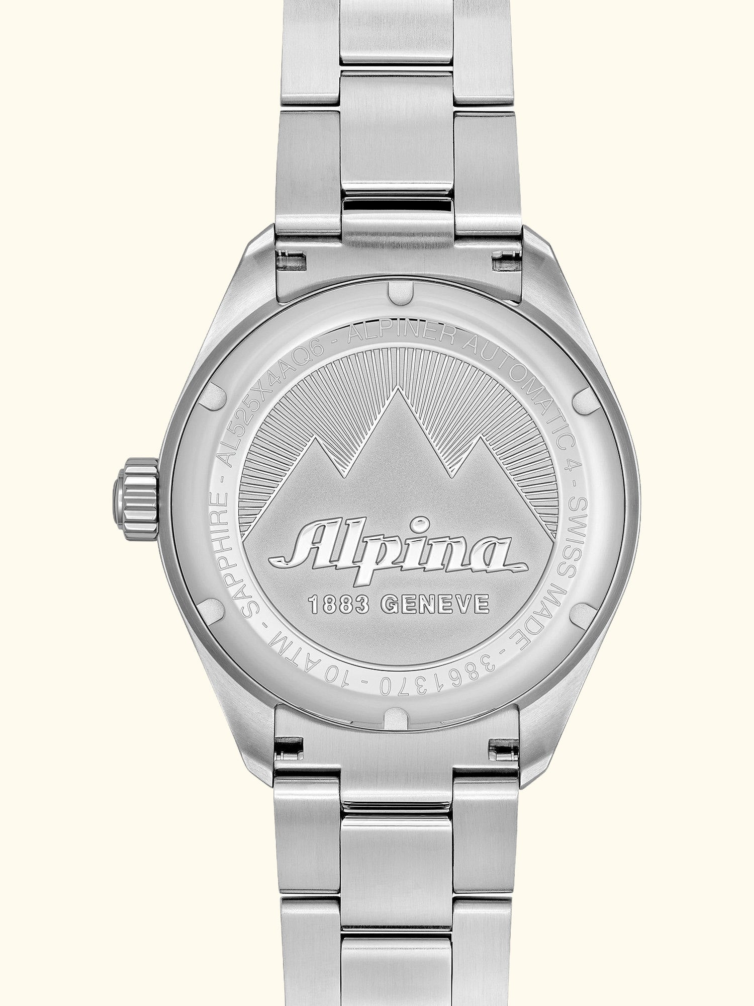 AL-525GS4AQ6B Men's Alpiner 4 Automatic Bracelet Strap Watch, Silver