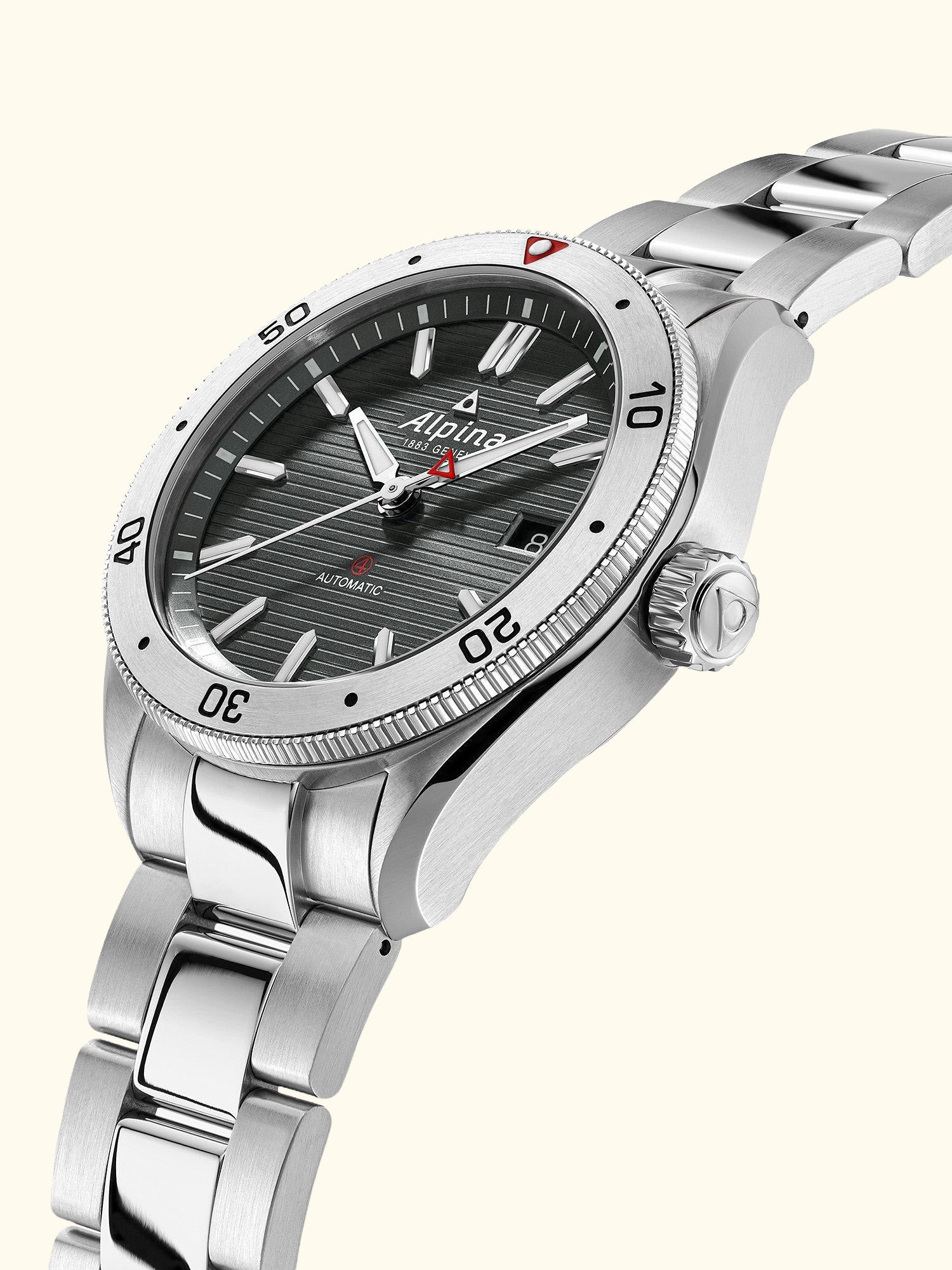 AL-525GS4AQ6B Men's Alpiner 4 Automatic Bracelet Strap Watch, Silver
