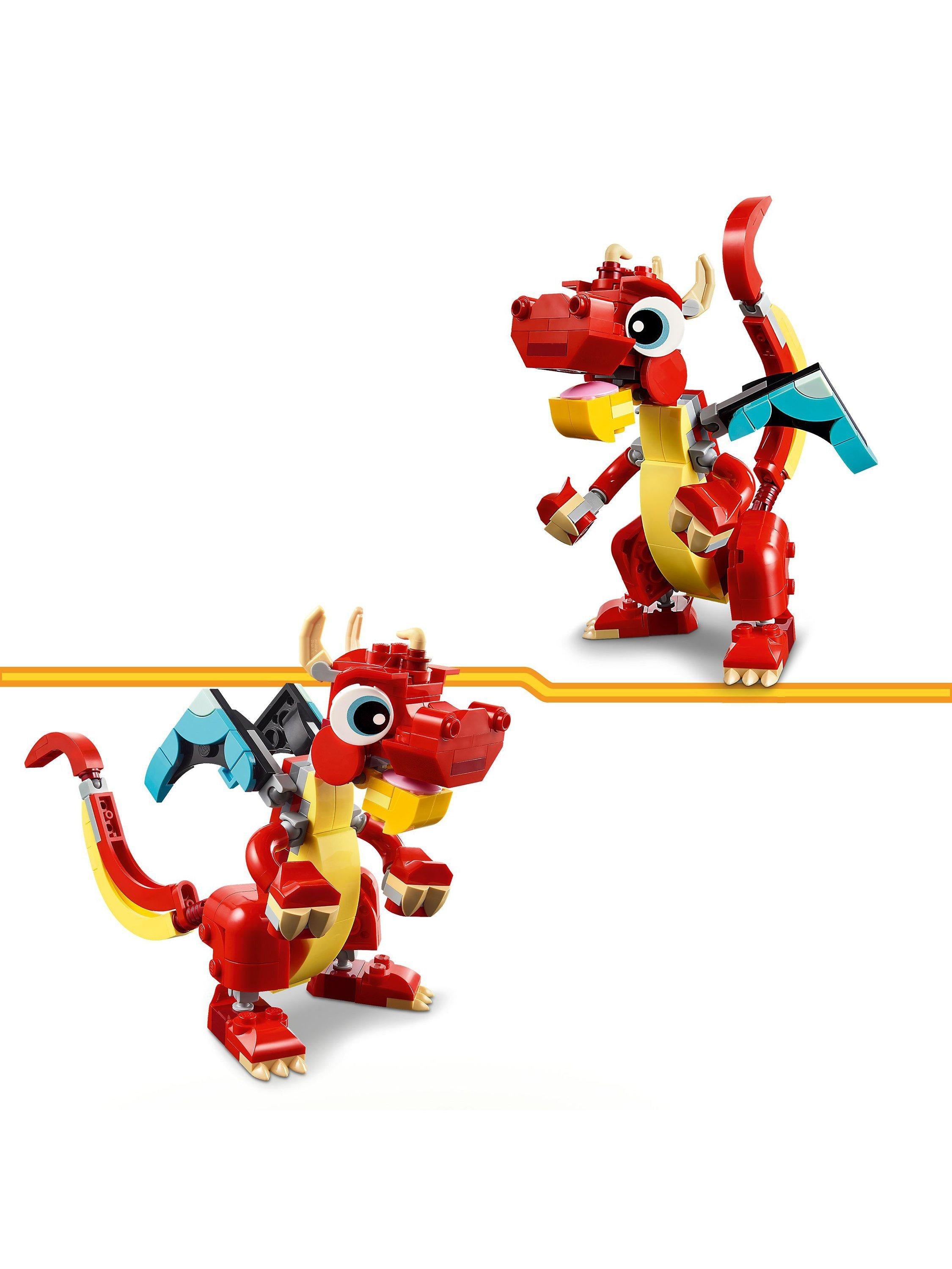Creator 3in1 Red Dragon Toy with Animal Figures 31145