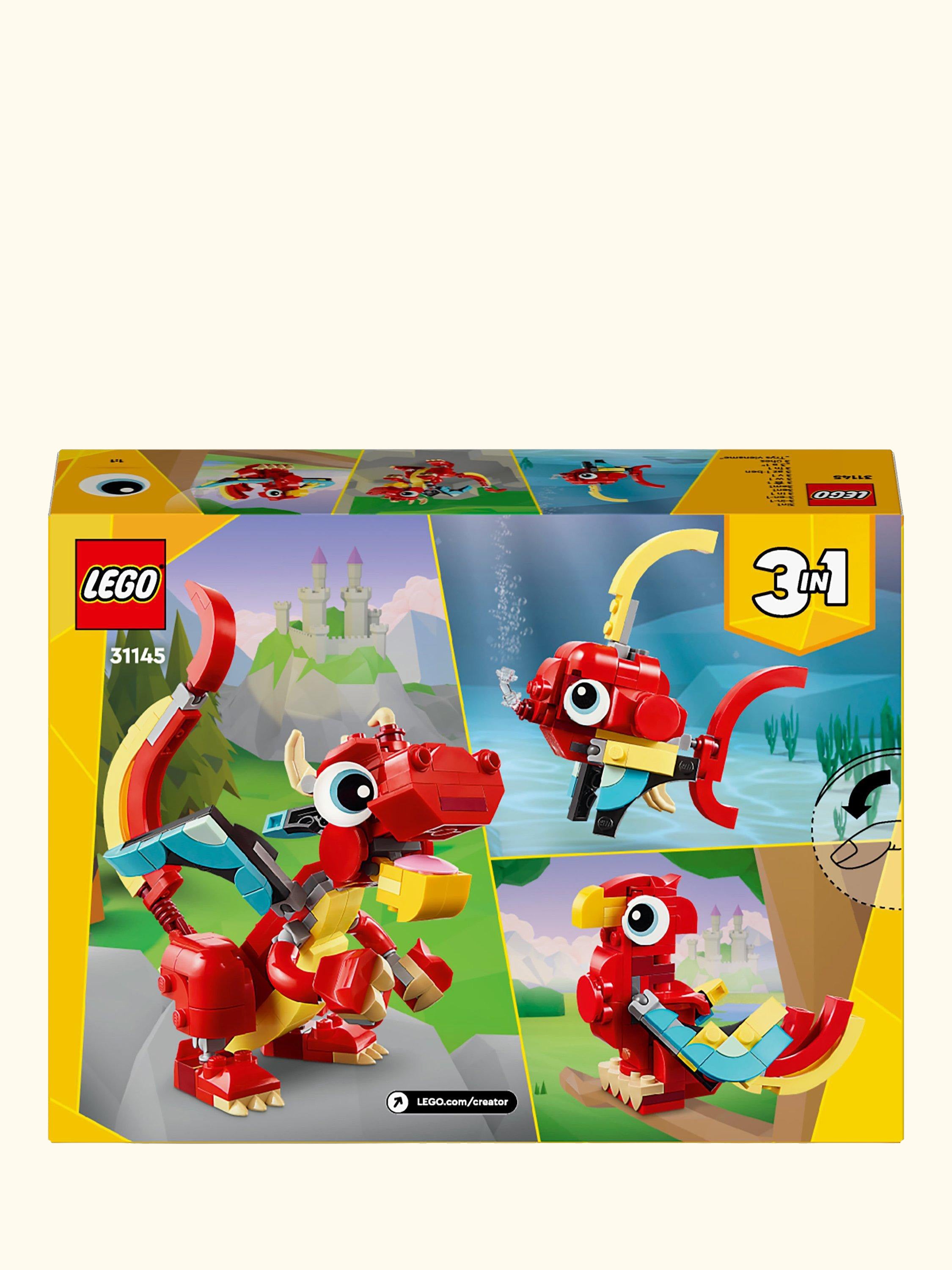 Creator 3in1 Red Dragon Toy with Animal Figures 31145