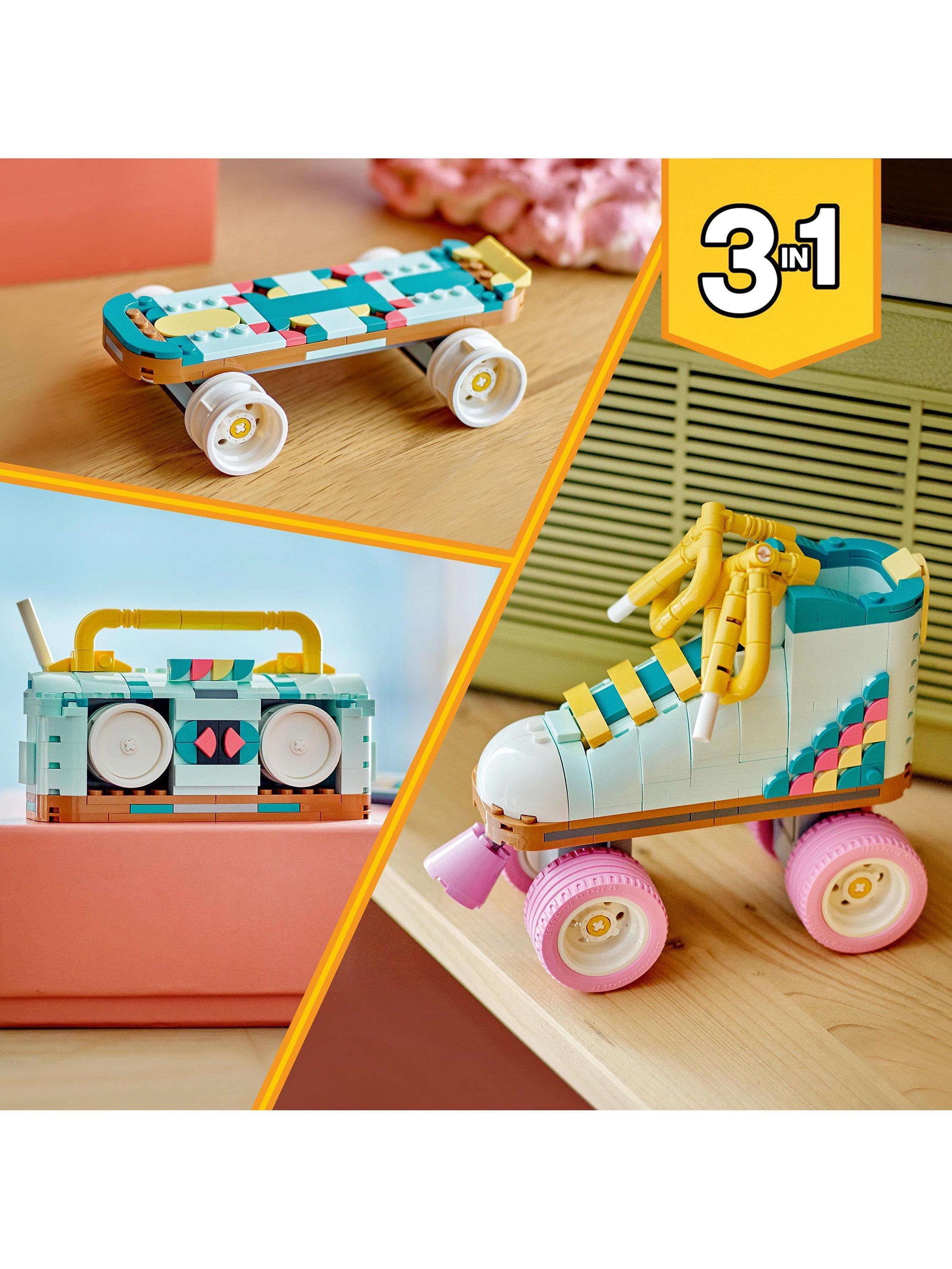 Creator 3in1 Retro Roller Skate & Toy Skateboard 31148