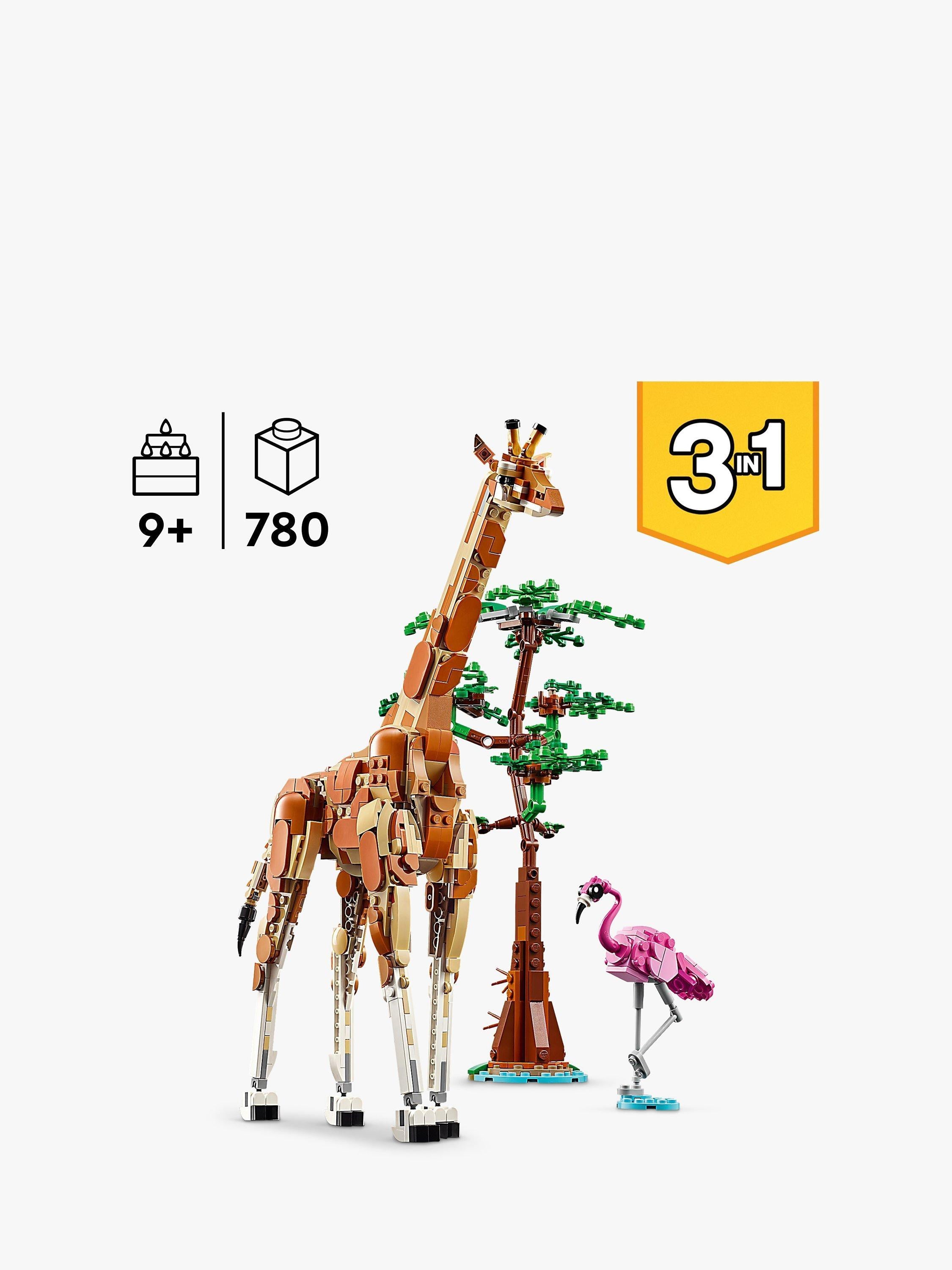 Creator 3in1 Wild Safari Animals Nature Toys Set 31150