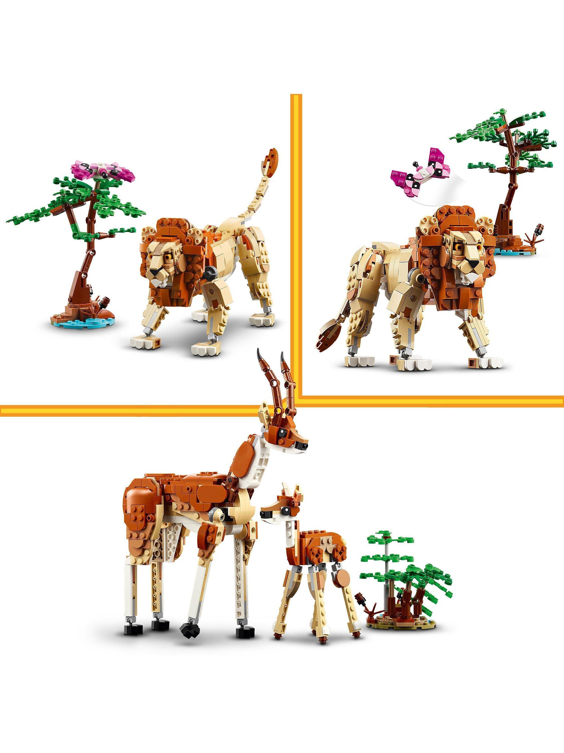 Creator 3in1 Wild Safari Animals Nature Toys Set 31150