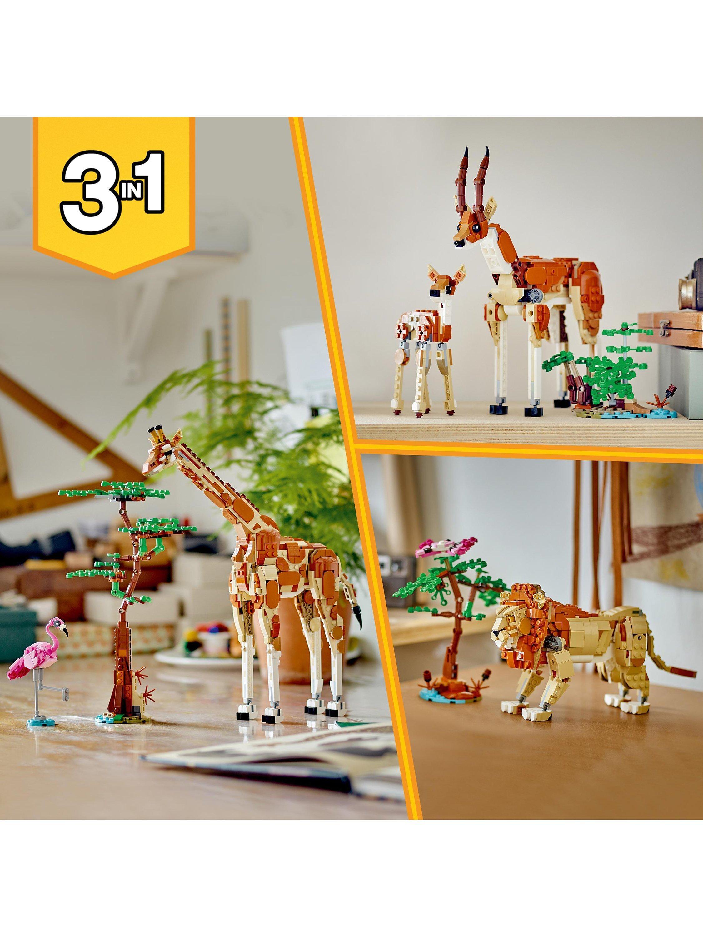 Creator 3in1 Wild Safari Animals Nature Toys Set 31150