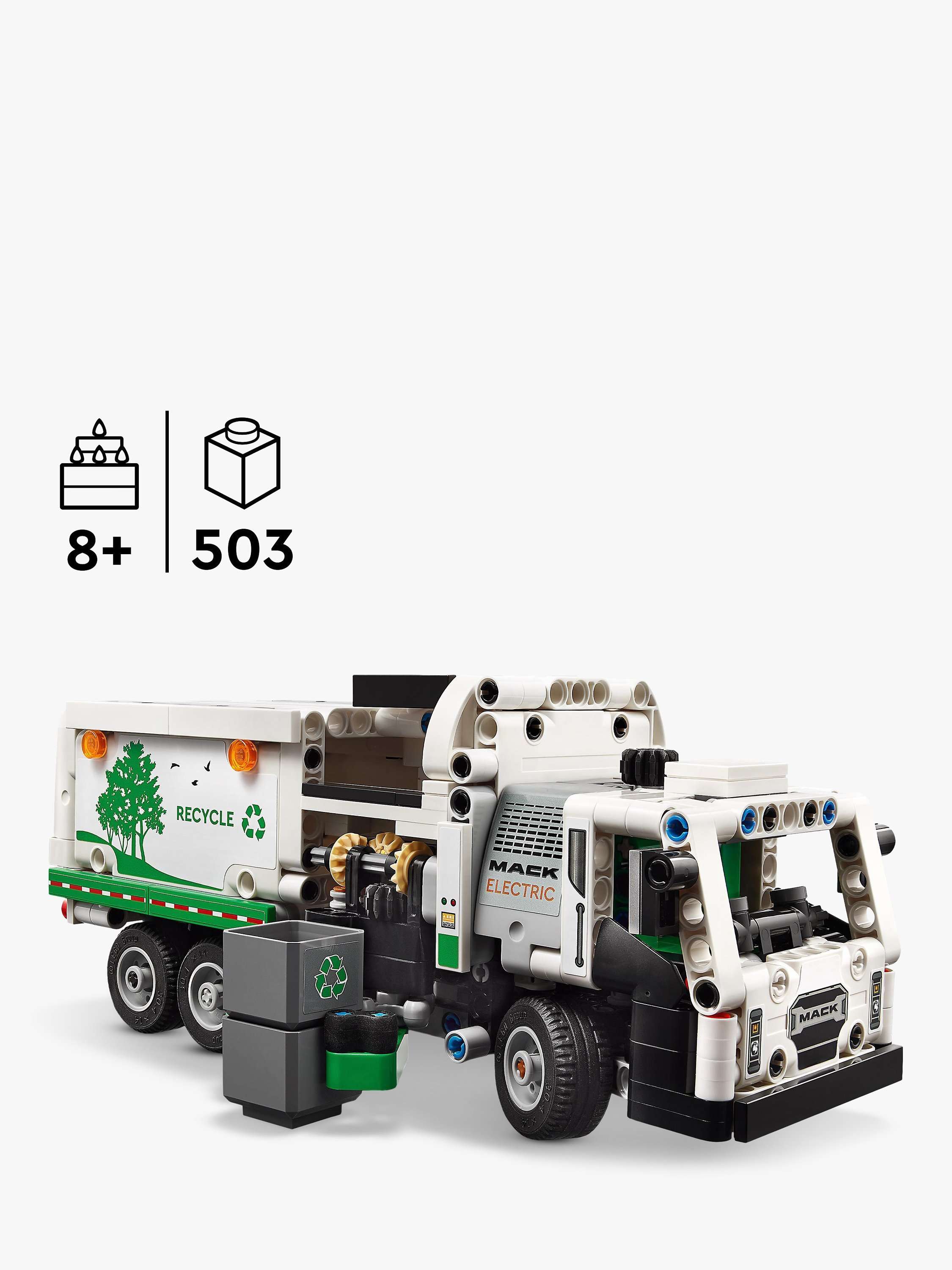 Technic Mack LR Electric Garbage Truck Toy 42167
