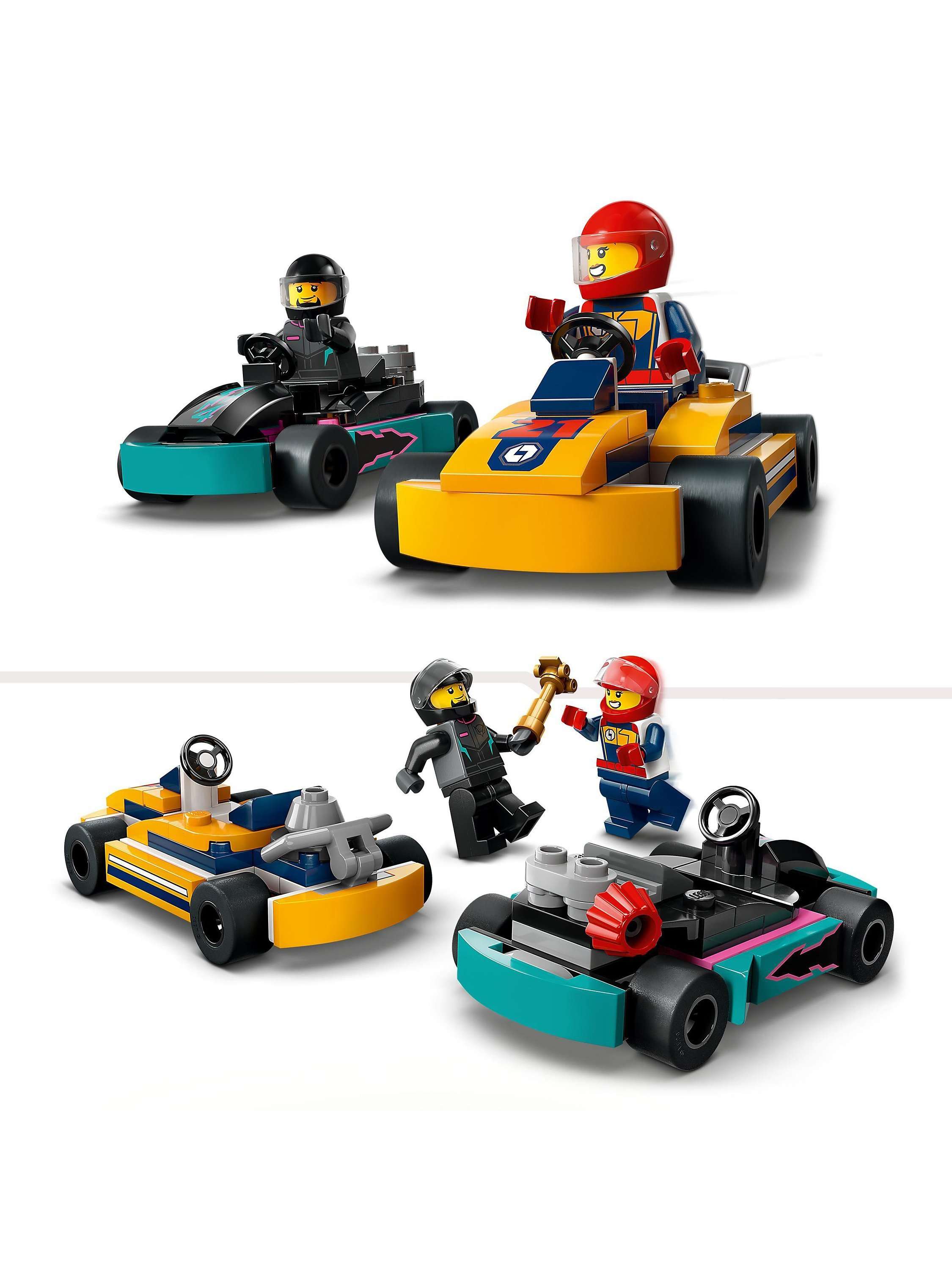 City Go-Karts and Race Drivers Vehicle Toys Set 60400