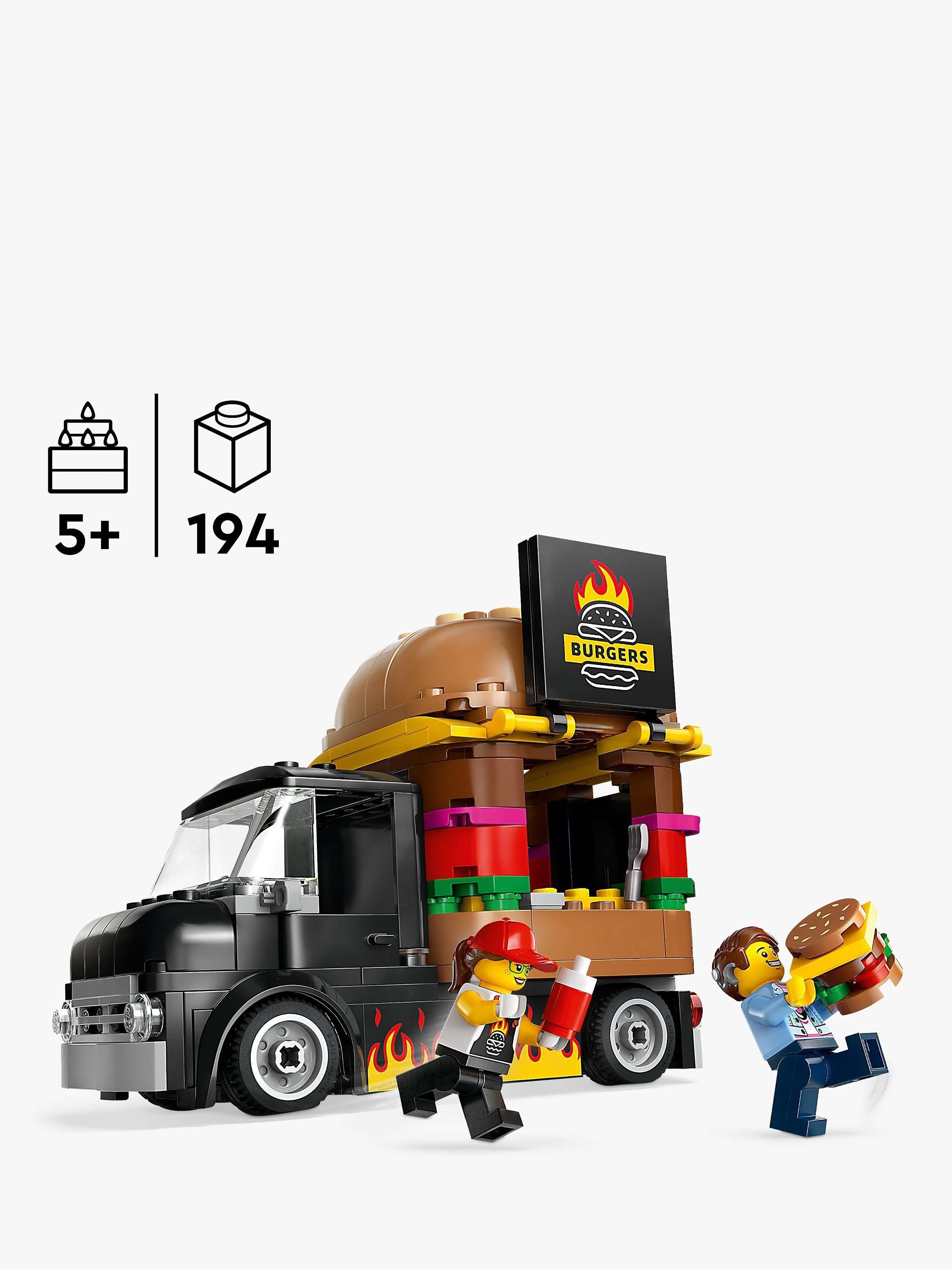 City Burger Van Food Truck Vehicle Toy Set 60404