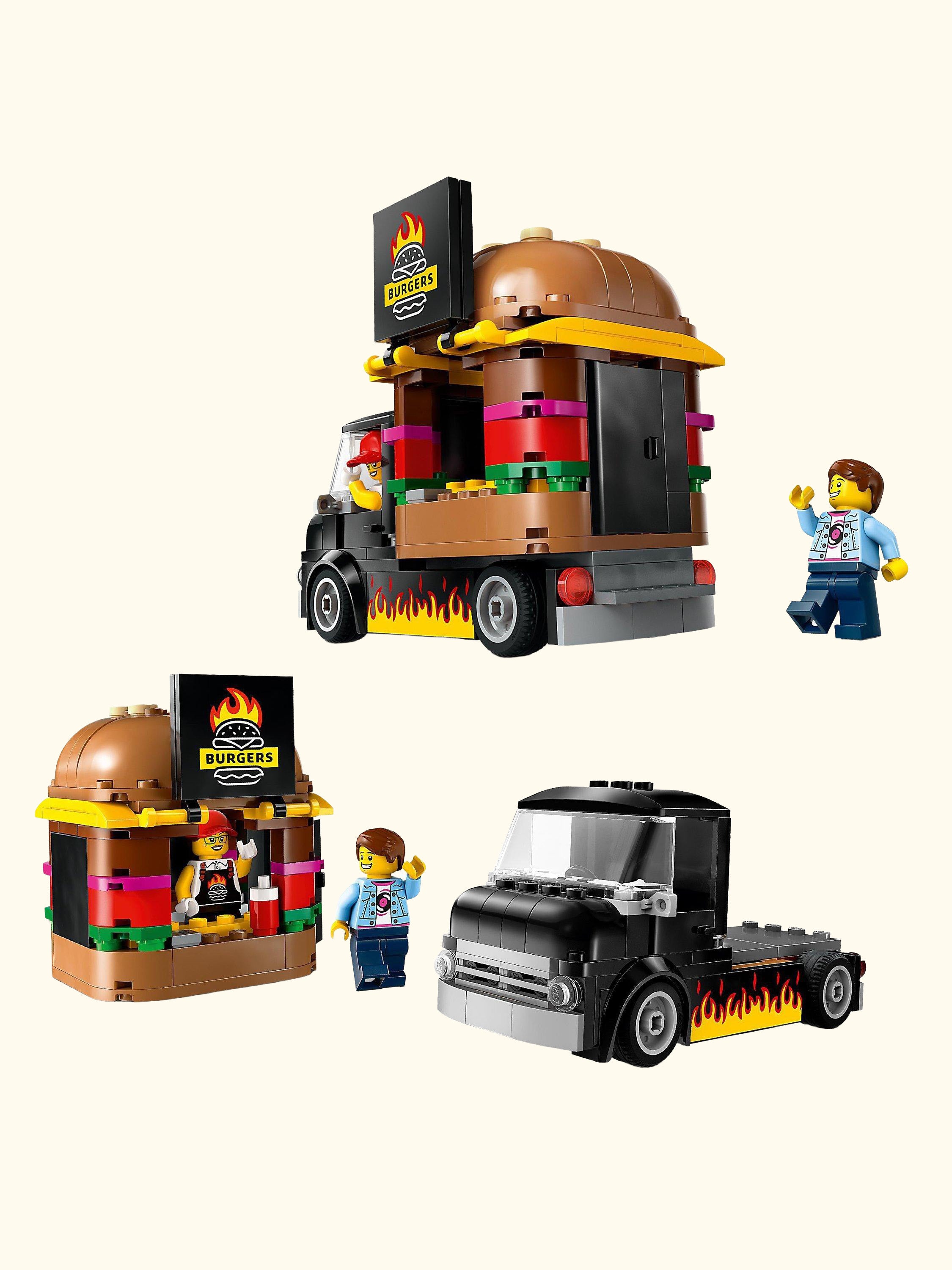 City Burger Van Food Truck Vehicle Toy Set 60404