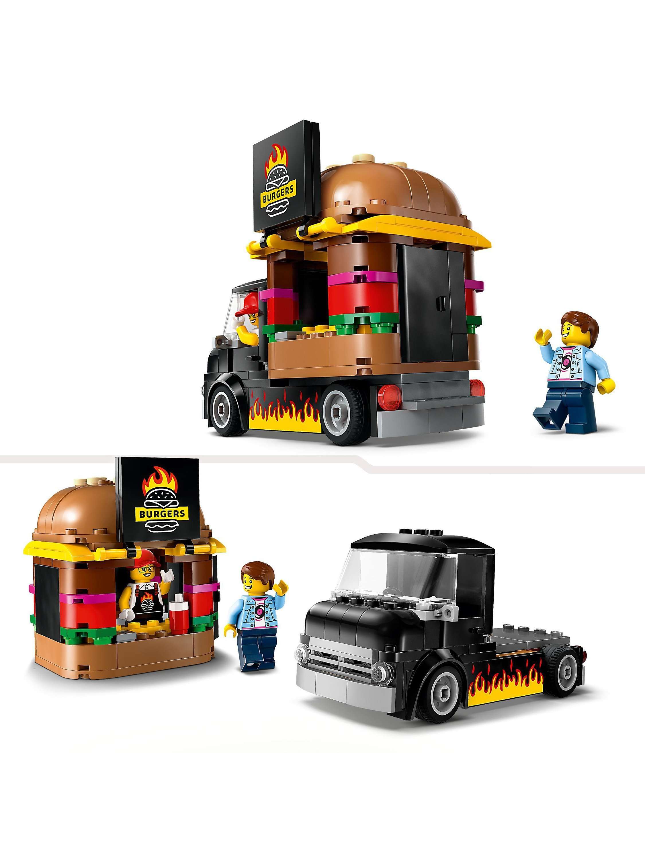 City Burger Van Food Truck Vehicle Toy Set 60404