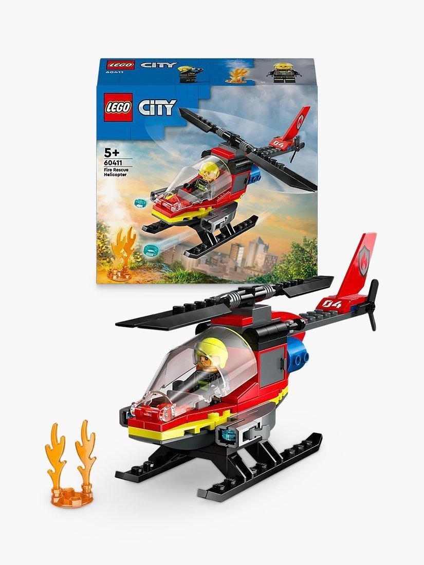 City Fire Rescue Helicopter Toy Vehicle Set 60411