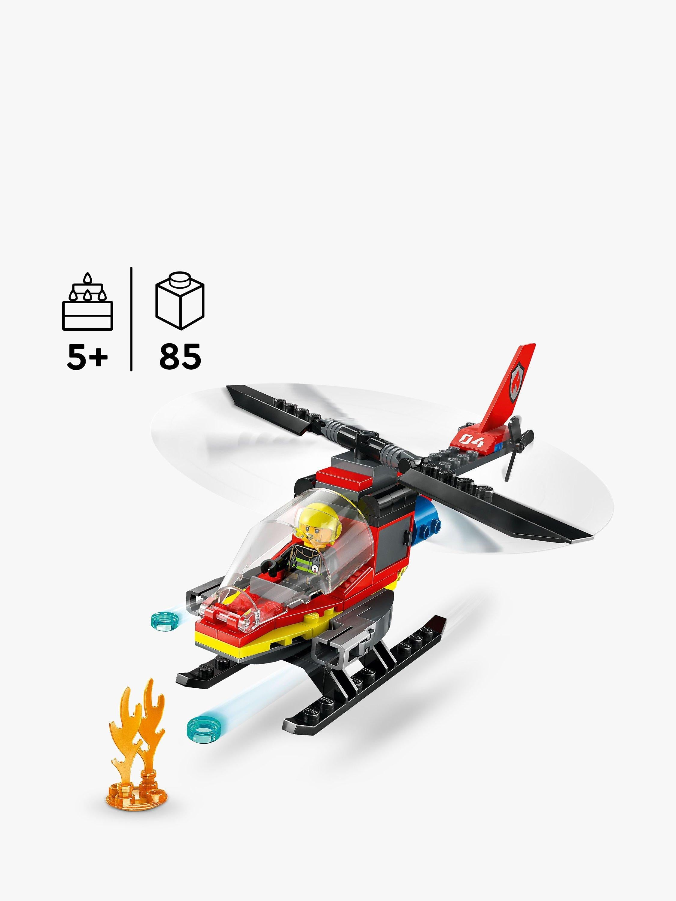 City Fire Rescue Helicopter Toy Vehicle Set 60411
