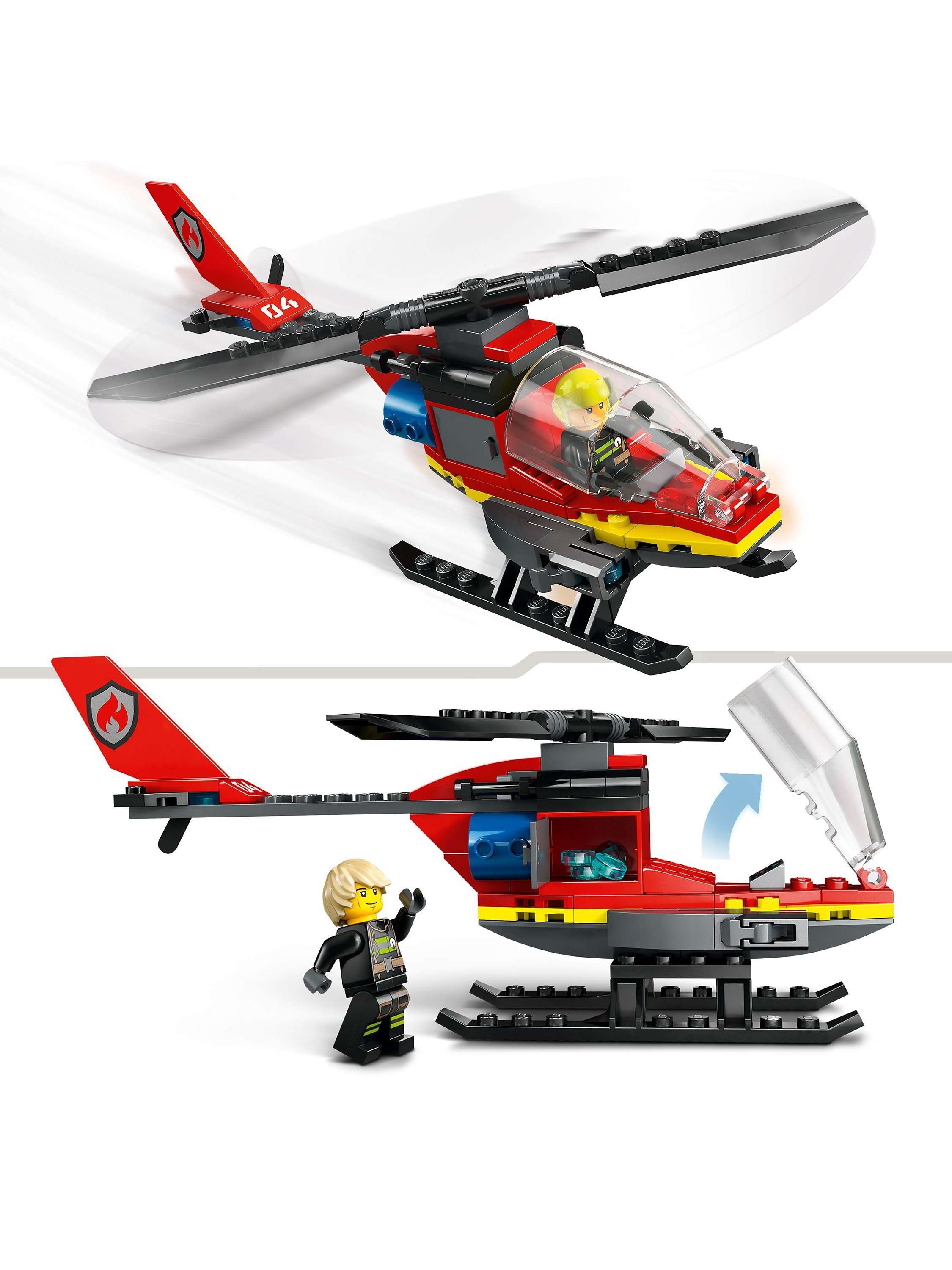 City Fire Rescue Helicopter Toy Vehicle Set 60411