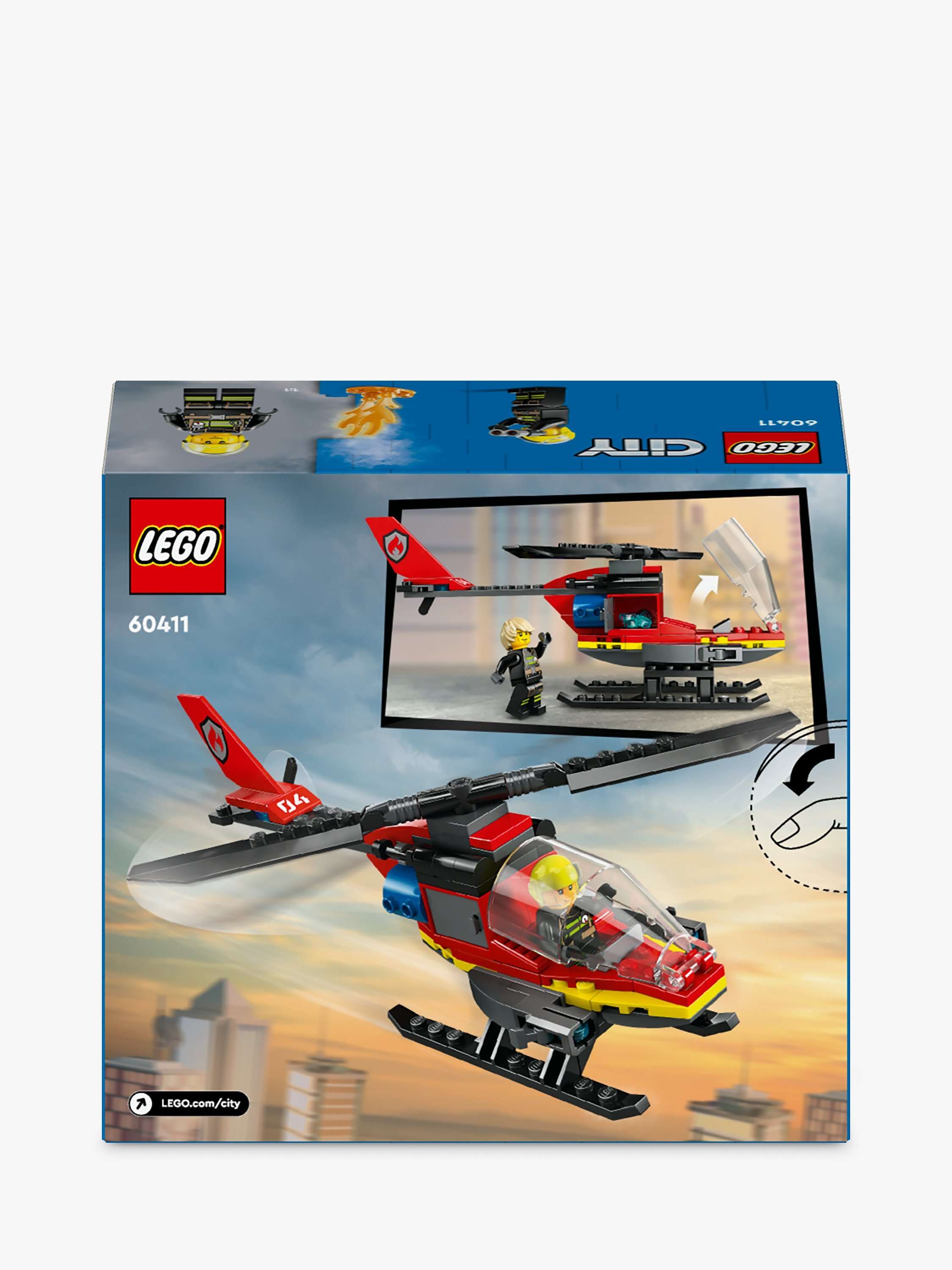 City Fire Rescue Helicopter Toy Vehicle Set 60411