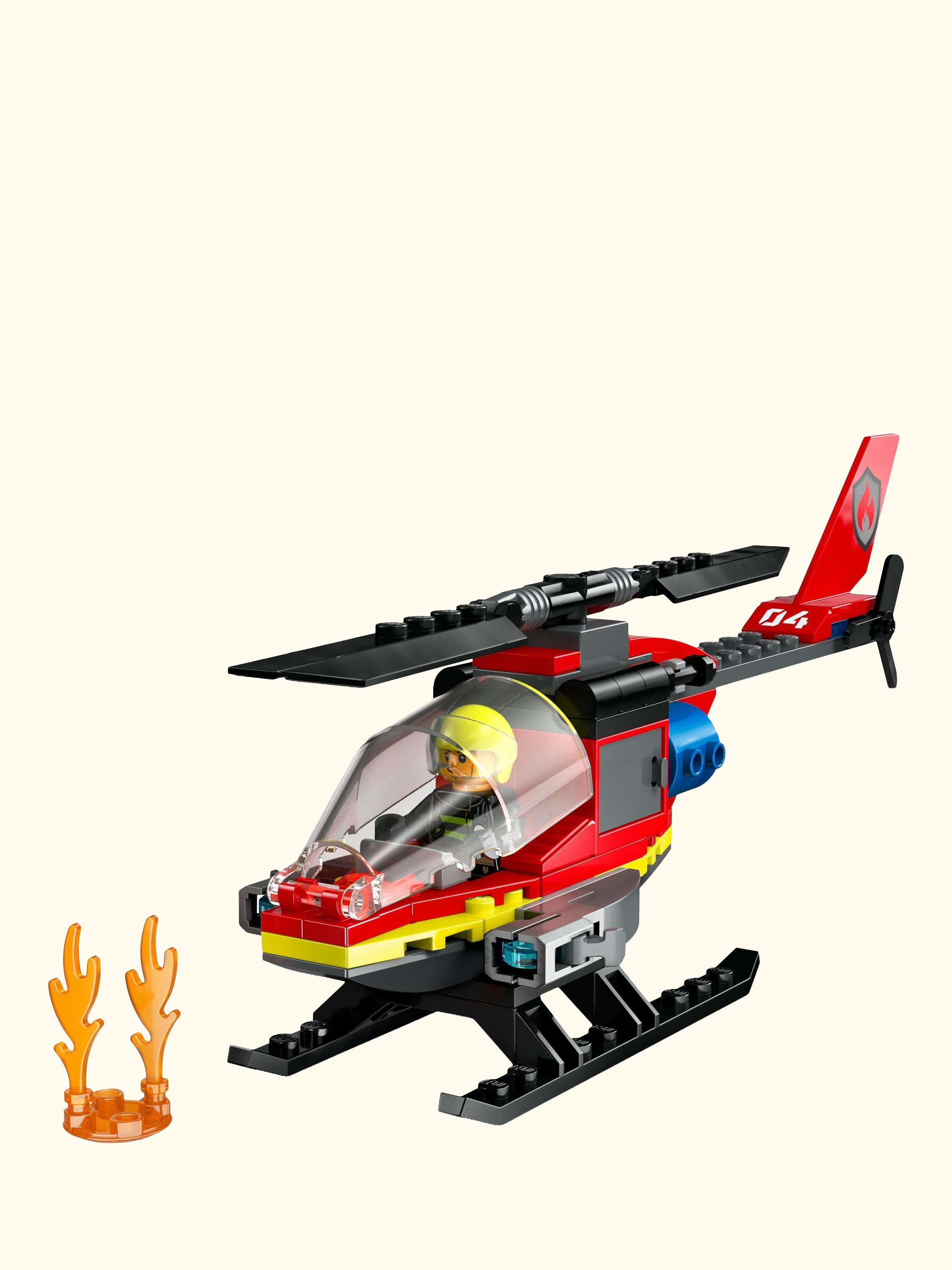 City Fire Rescue Helicopter Toy Vehicle Set 60411