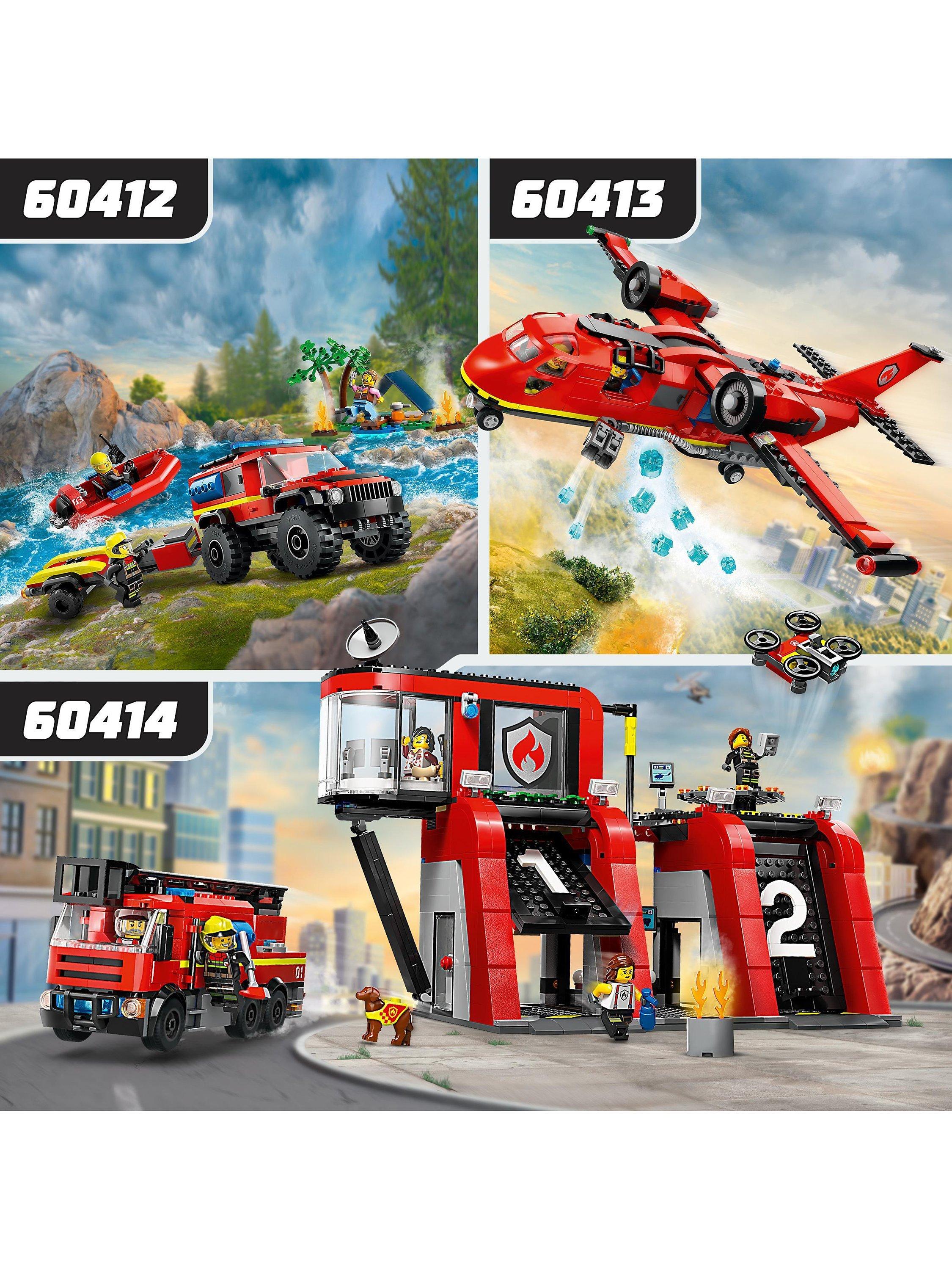 City Fire Station with Fire Engine Toy Playset 60414